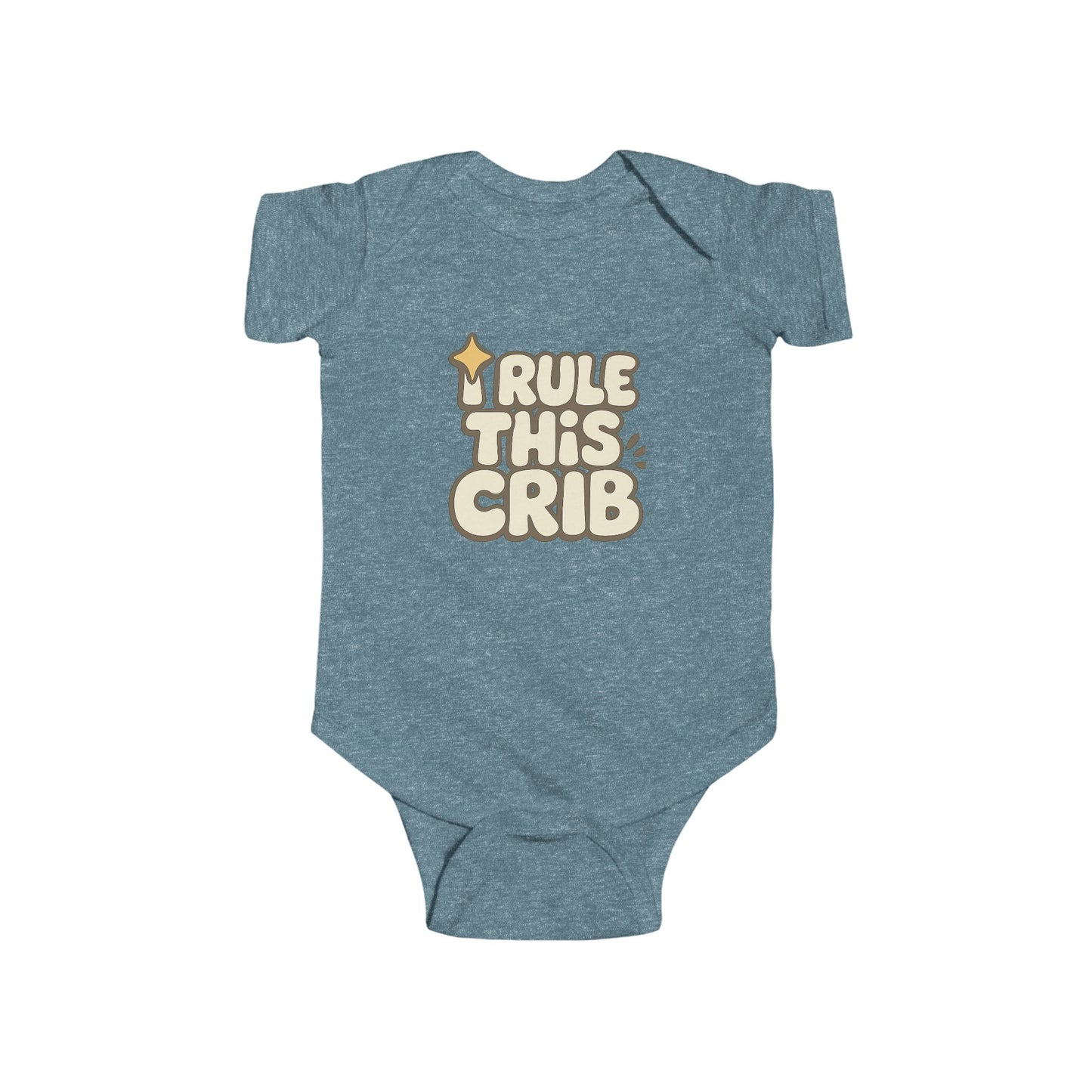 Infant Bodysuit - "Rule This Crib" - Adorable Baby Gift, Newborn Apparel, Cute Infant Outfit, Baby Shower Gift, Funny Baby Clothes