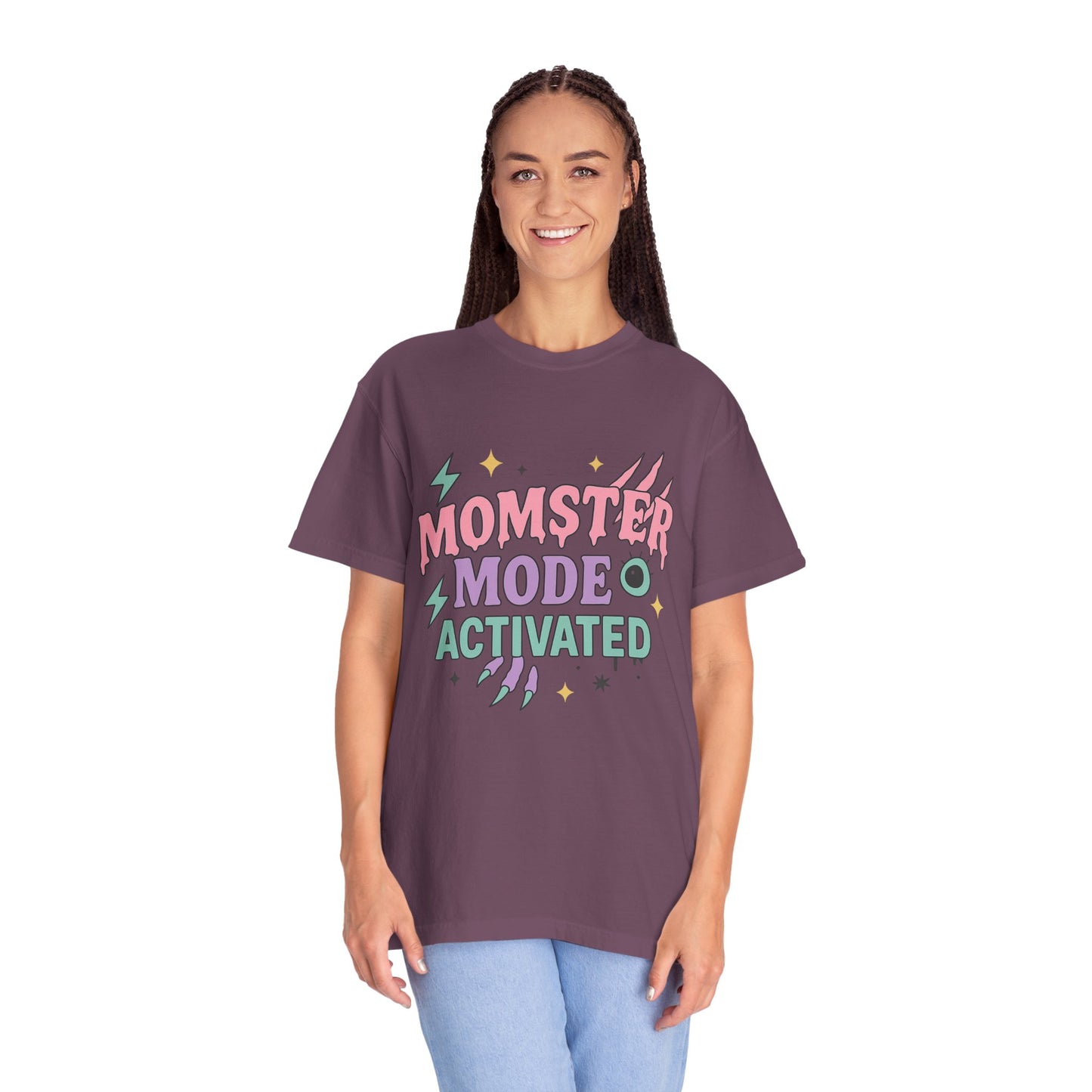 Momster Mode Activated Comfort Colors T-Shirt, Funny Mom Tee, Gift for Moms, Unisex Graphic Shirt, Parenting Humor Apparel