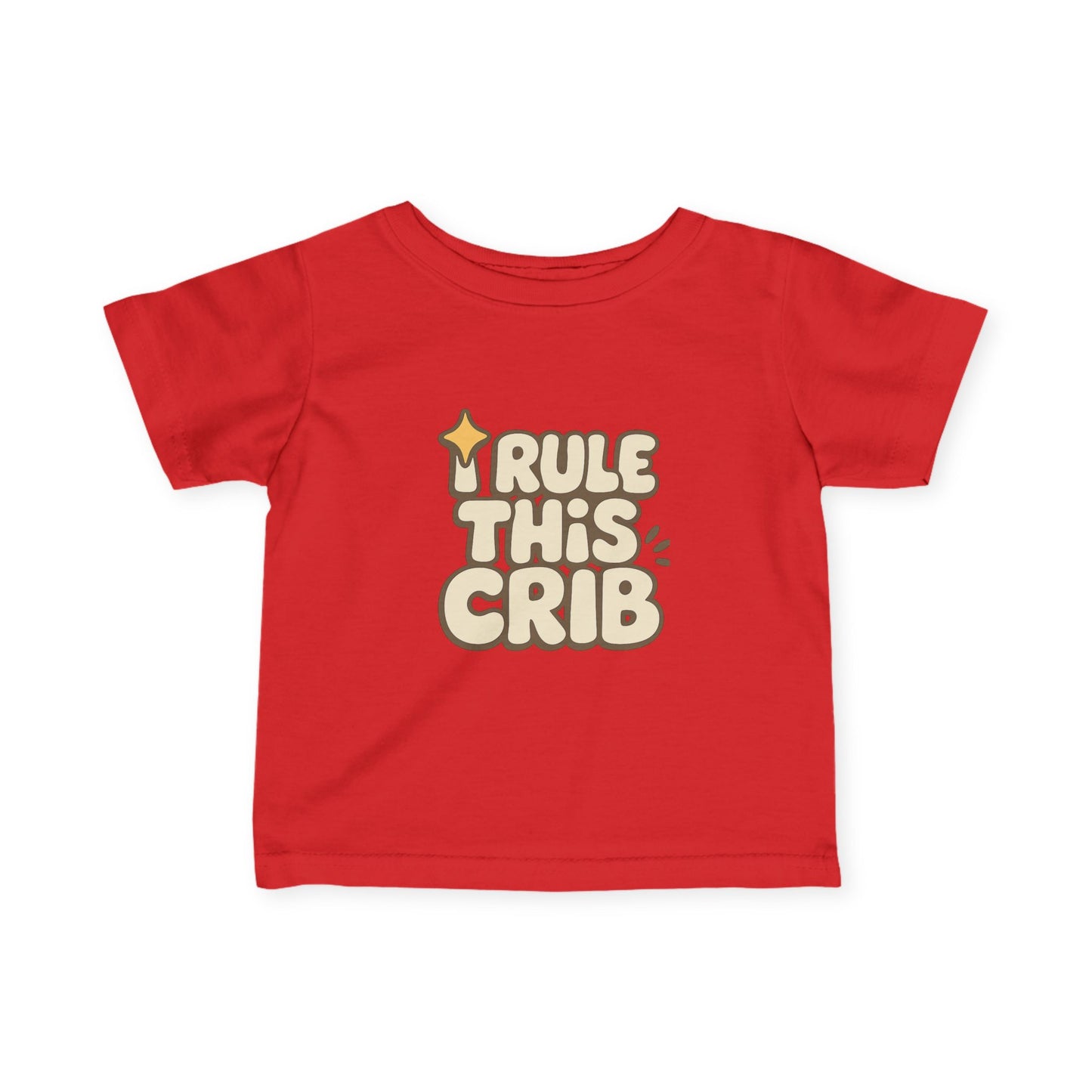 Funny Infant Tee, I Rule This Crib Shirt, Baby Gift, Cute Toddler Clothing, Newborn Outfit, Baby Shower Present, Kids Fashion