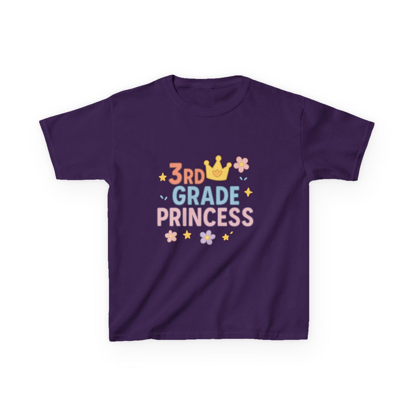 3rd Grade Princess Tee - Cute Kids Heavy Cotton Shirt, Birthday Gift, School Outfit, Toddler Apparel, Princess Theme