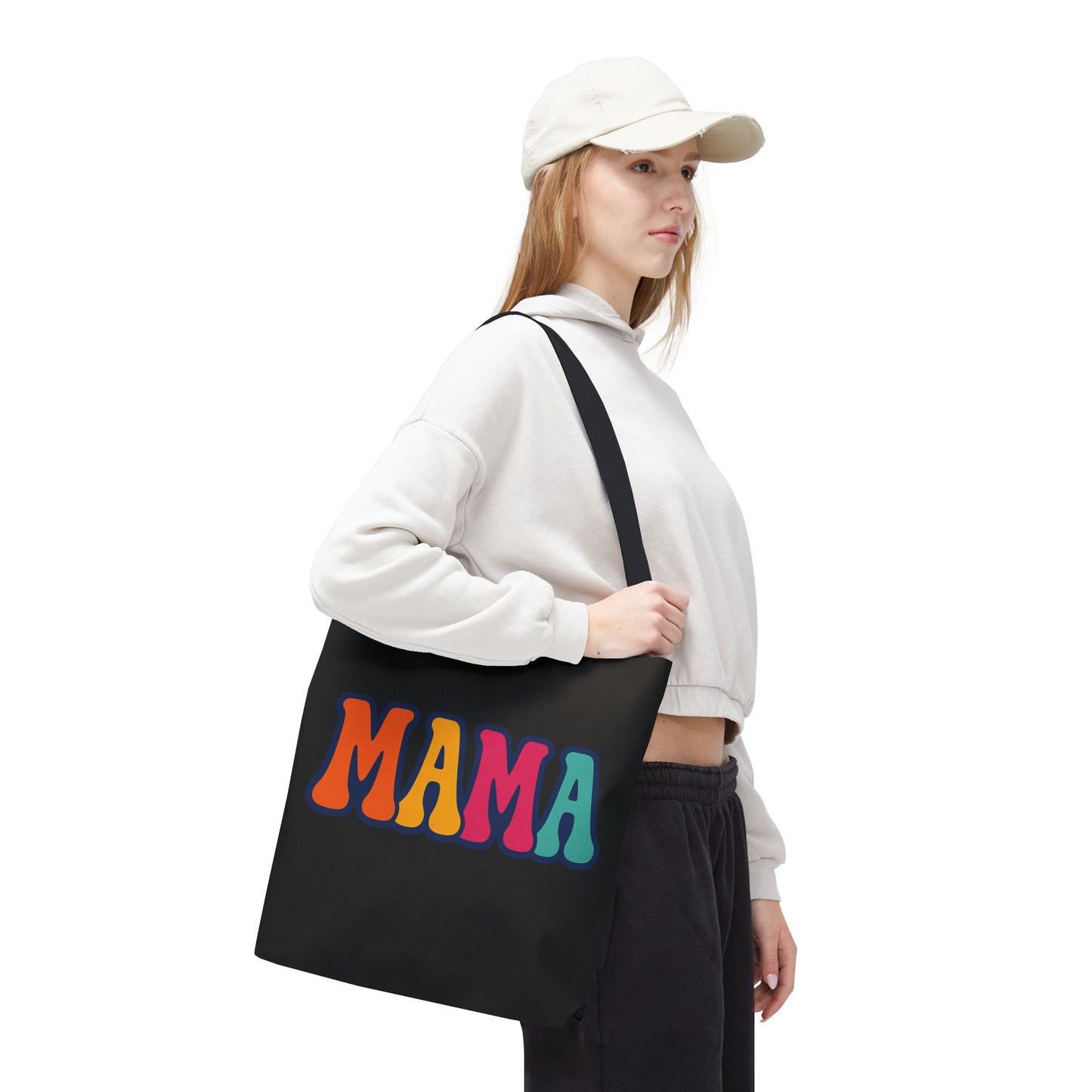Colorful Mama Tote Bag, Gift for Moms, Reusable Shopping Bag, Stylish Handbag, Eco-Friendly Tote, Mother's Day Gift