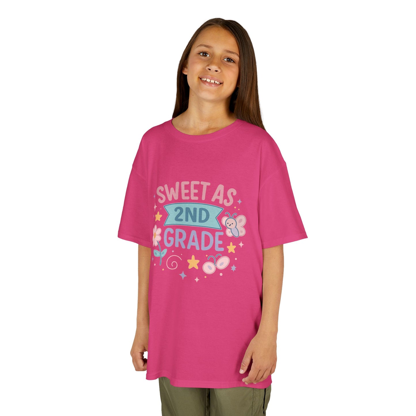 Sweet as 2nd Grade Kids Tee, Cute Kids T-Shirt, Back to School Shirt, Butterfly Design, Kids Gift, Spring Outfit, Children's Apparel