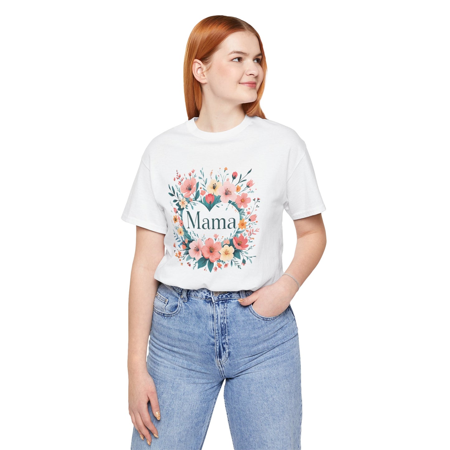 Floral Mama Tee - Perfect Gift for Moms, Mothers Day Shirt, Casual Wear, Birthday Surprise, Family Gathering