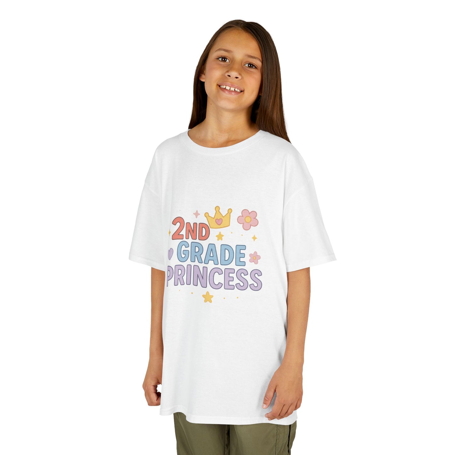 Kids 2nd Grade Princess Tee - Cute Cotton Kids T-Shirt, Birthday Gift, Back to School, Princess Lover Gift, Funny Kids T-Shirt