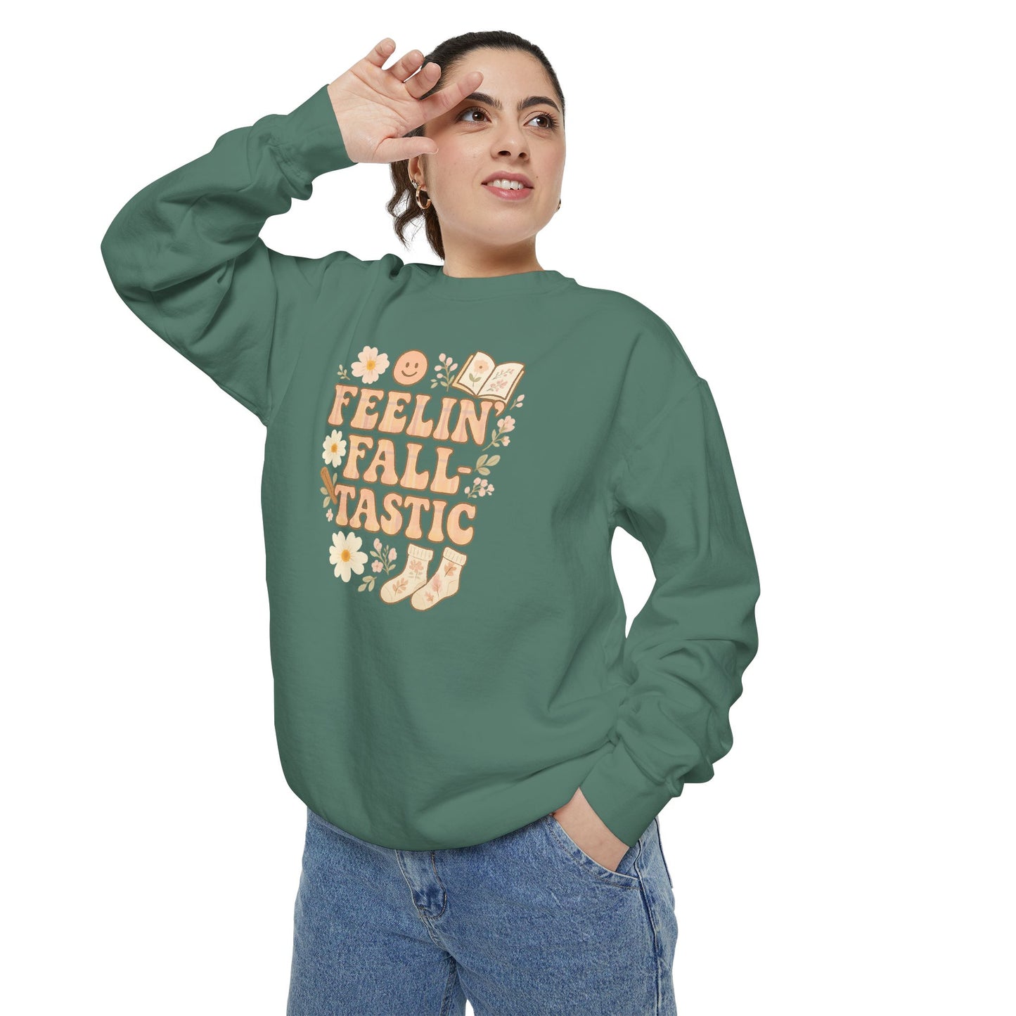 Fall-Tastic Comfort Colors Sweatshirt, Cozy Fall Jumper, Autumn Vibes Pullover, Unisex Sweater for Fall, Warm Sweatshirt for Fall Season