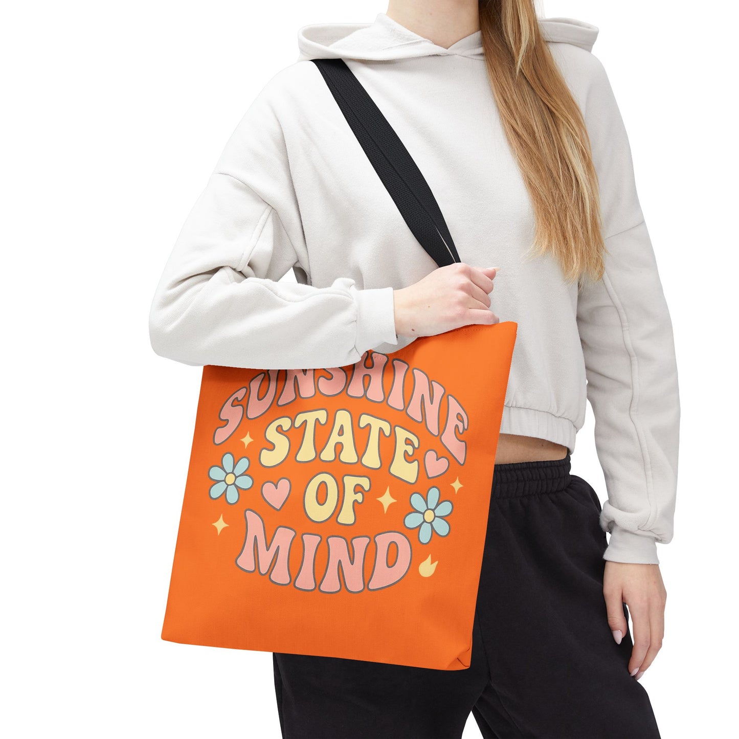 Sunshine State of Mind Tote Bag, Eco-Friendly Beach Bag, Summer Vibes, Gift for Friends, Casual Everyday Carryall, Fun Colorful Accessories
