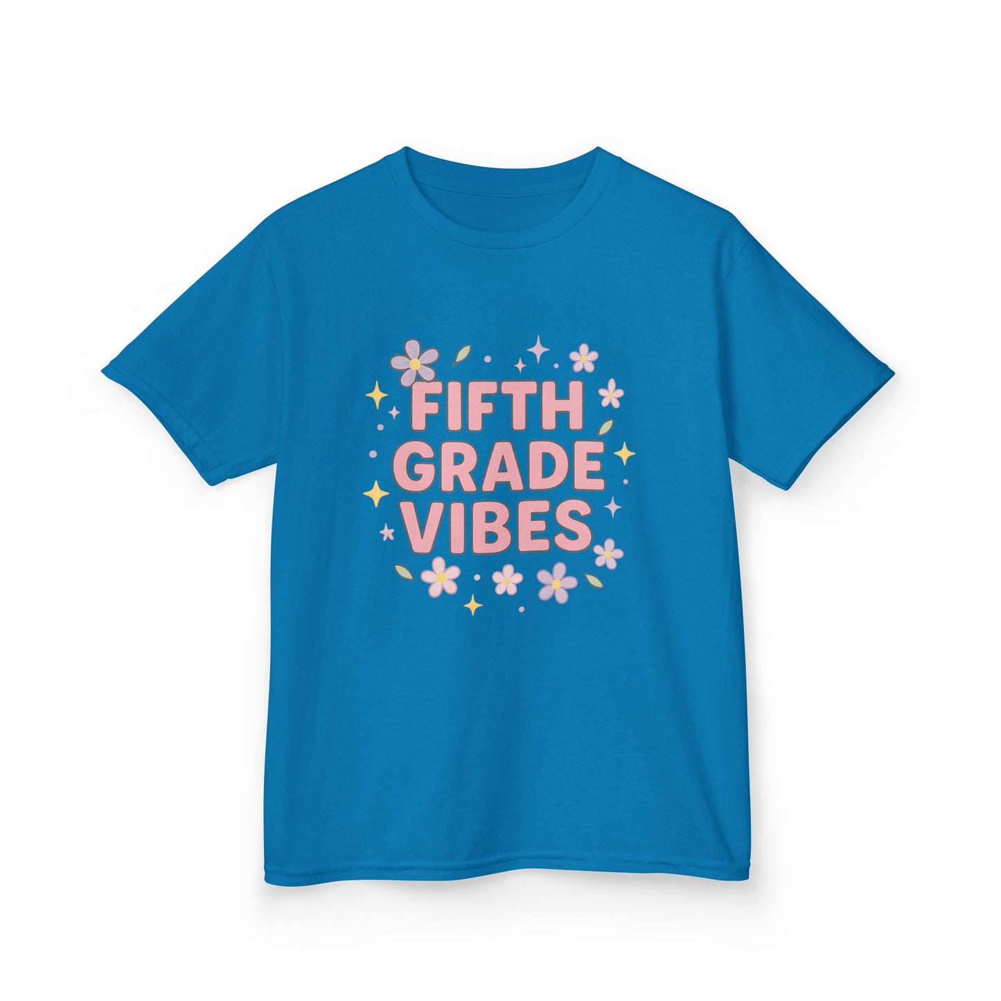 Fifth Grade Vibes Kids Tee, Fun Youth T-Shirt, Back to School Apparel, Flower Power Tee, Casual Summer Shirt, Gift for Kids