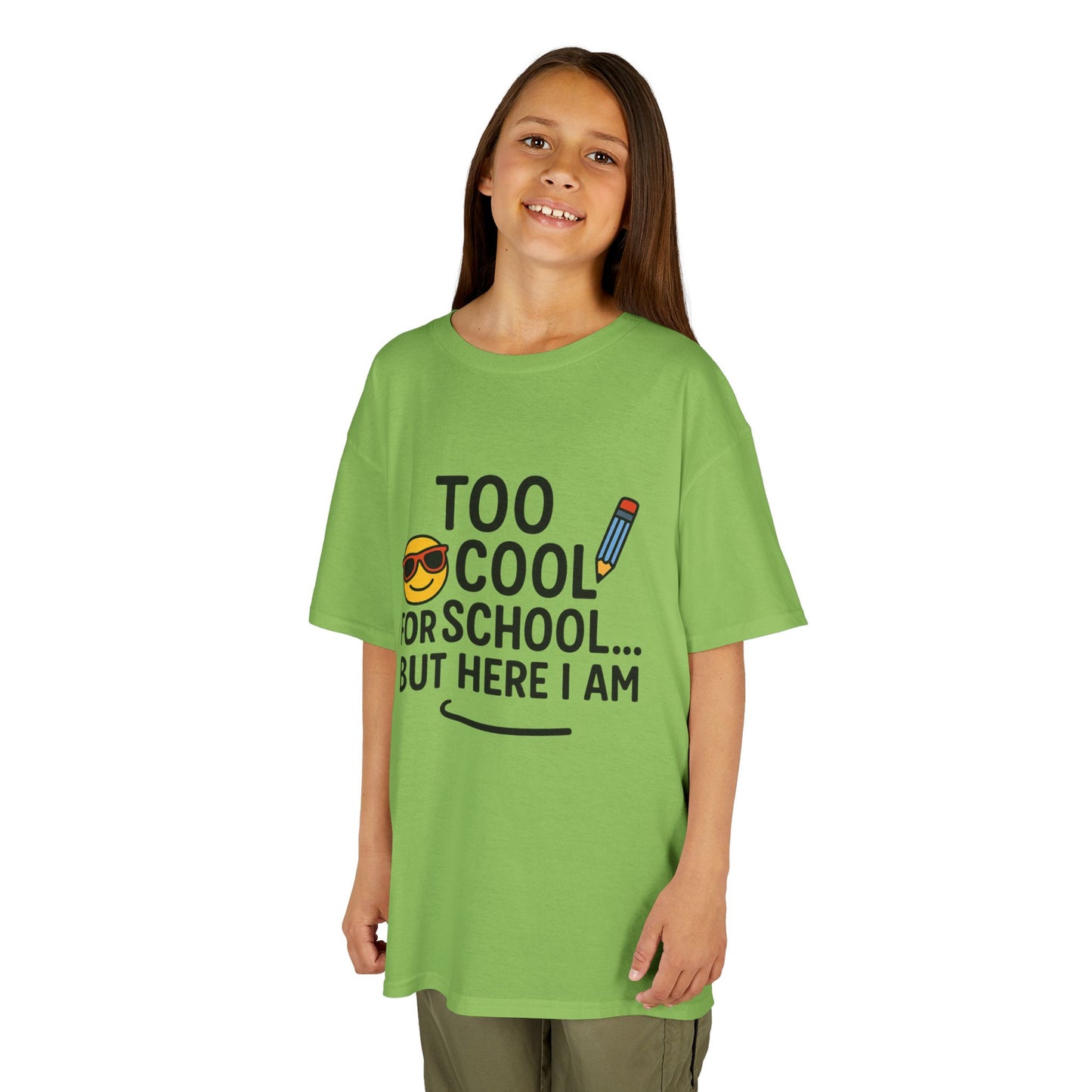 Kids Fun Tee: 'Too Cool for School' Graphic Shirt, Kids Tops, Back to School Wear, Birthday Gift, Casual Apparel