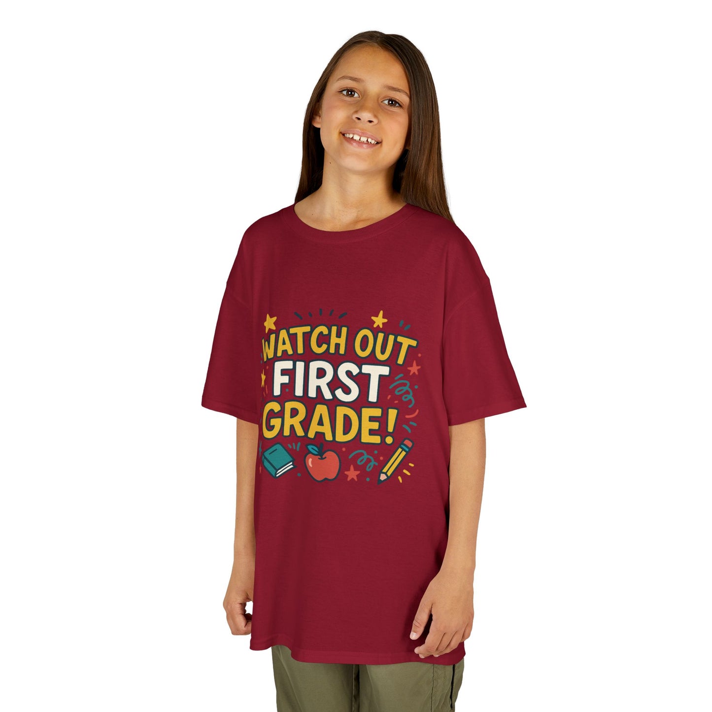 Kids First Grade Tee, Fun Kids Shirt, Back to School Tee, Motivational Kids T-Shirt, Gift for Young Students, Classroom Apparel