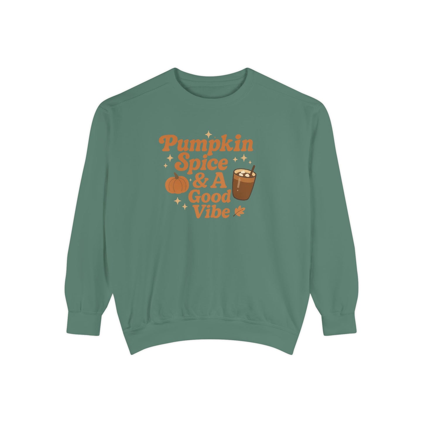 Pumpkin Spice Comfort Colors Sweatshirt, Fall Cozy Wear, Unisex Autumn Clothing, Seasonal Gift, Pumpkin Lovers Sweatshirt, Cute Sweatshirt for Fall
