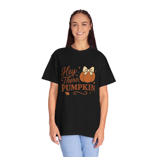 Hey There Pumpkin Comfort Colors T-Shirt, Cozy Autumn Tee for Halloween, Pumpkin Lover Gift, Fall Celebration Top, Seasonal Wear