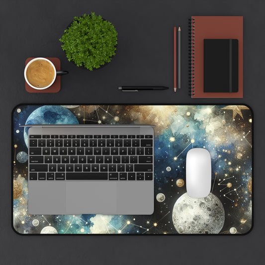 Cosmic Galaxy Desk Mat - Space-Themed Desk Accessories, Unique Gifts for Students, Home Office Decor, Gamer Mat, Astronomy Lovers