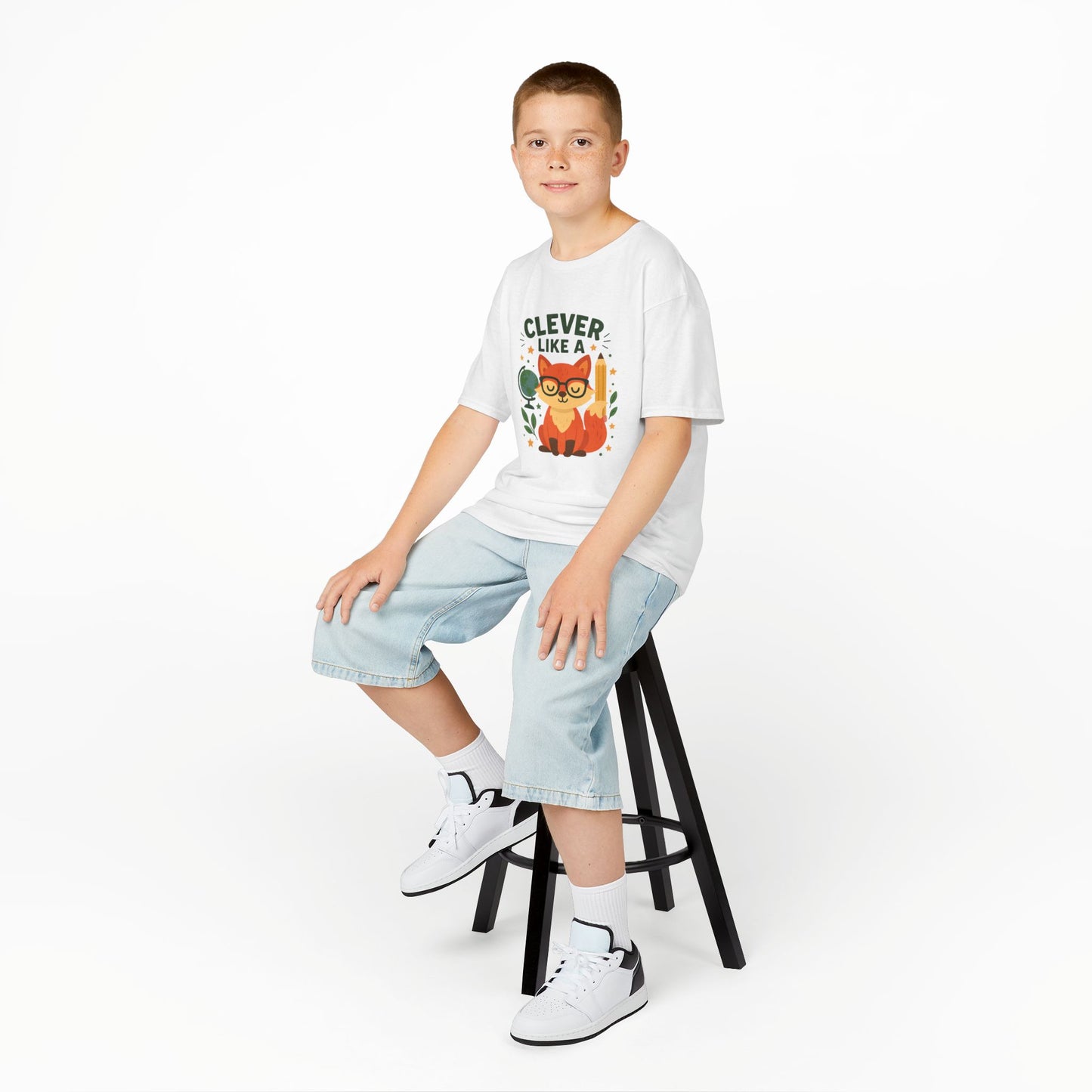 Clever Fox Kids Tee - Adorable Cotton T-Shirt for Young Animal Lovers, Everyday Wear, Gifts for Birthdays, Animal-Themed Parties, Back [...]