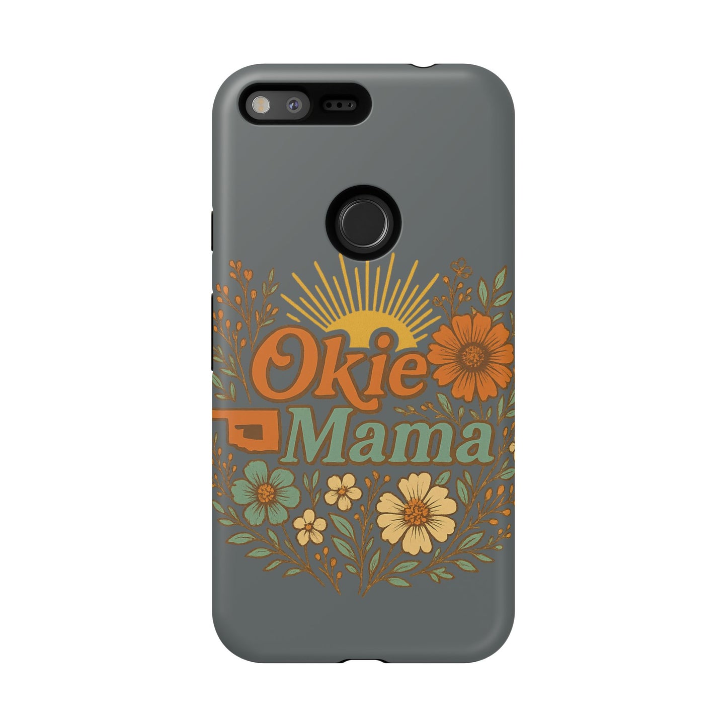 Floral Phone Case for Okie Mamas, Custom Tough Case, Gift for Mothers Day, Birthday, Stylish Phone Cover, Nature-Inspired Design