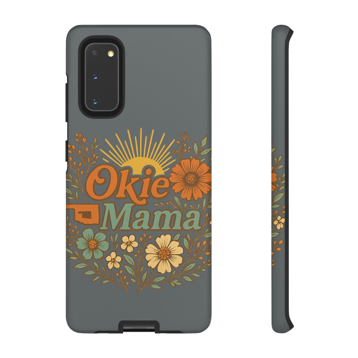 Floral Phone Case for Okie Mamas, Custom Tough Case, Gift for Mothers Day, Birthday, Stylish Phone Cover, Nature-Inspired Design