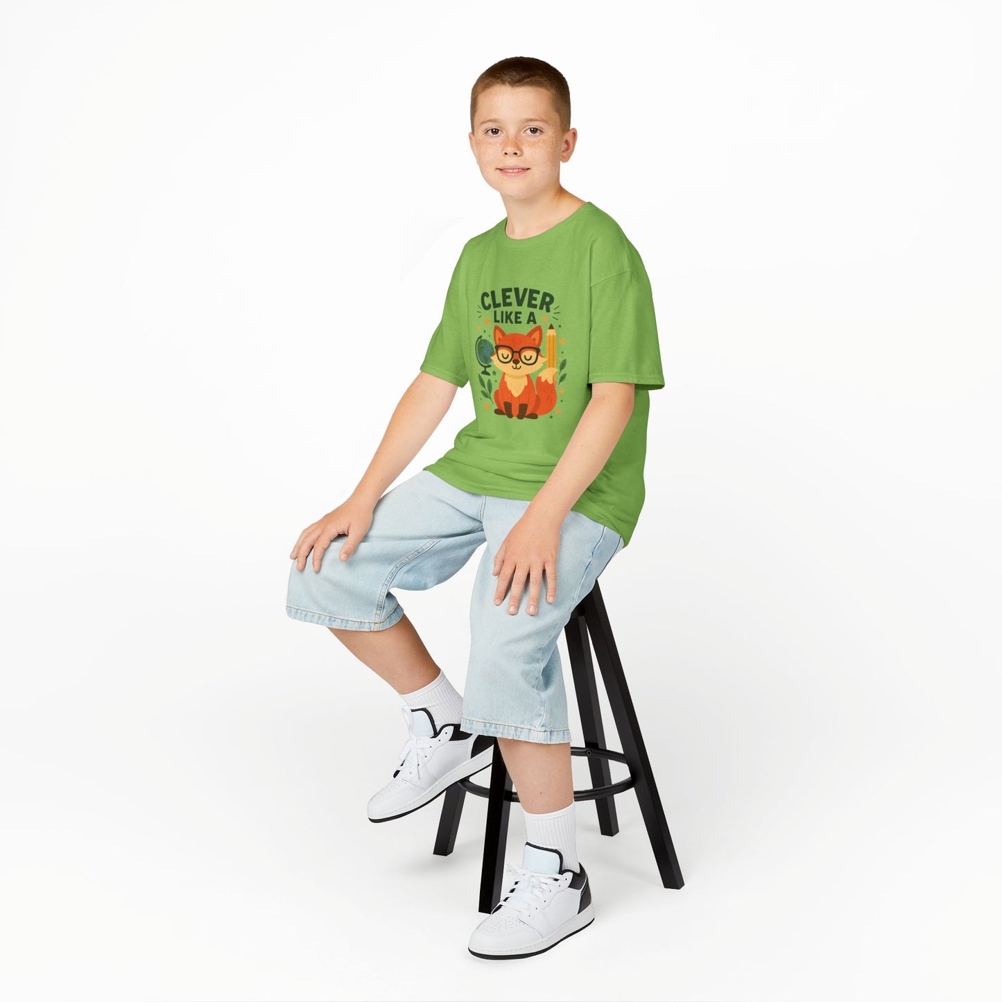 Clever Fox Kids Tee - Adorable Cotton T-Shirt for Young Animal Lovers, Everyday Wear, Gifts for Birthdays, Animal-Themed Parties, Back [...]