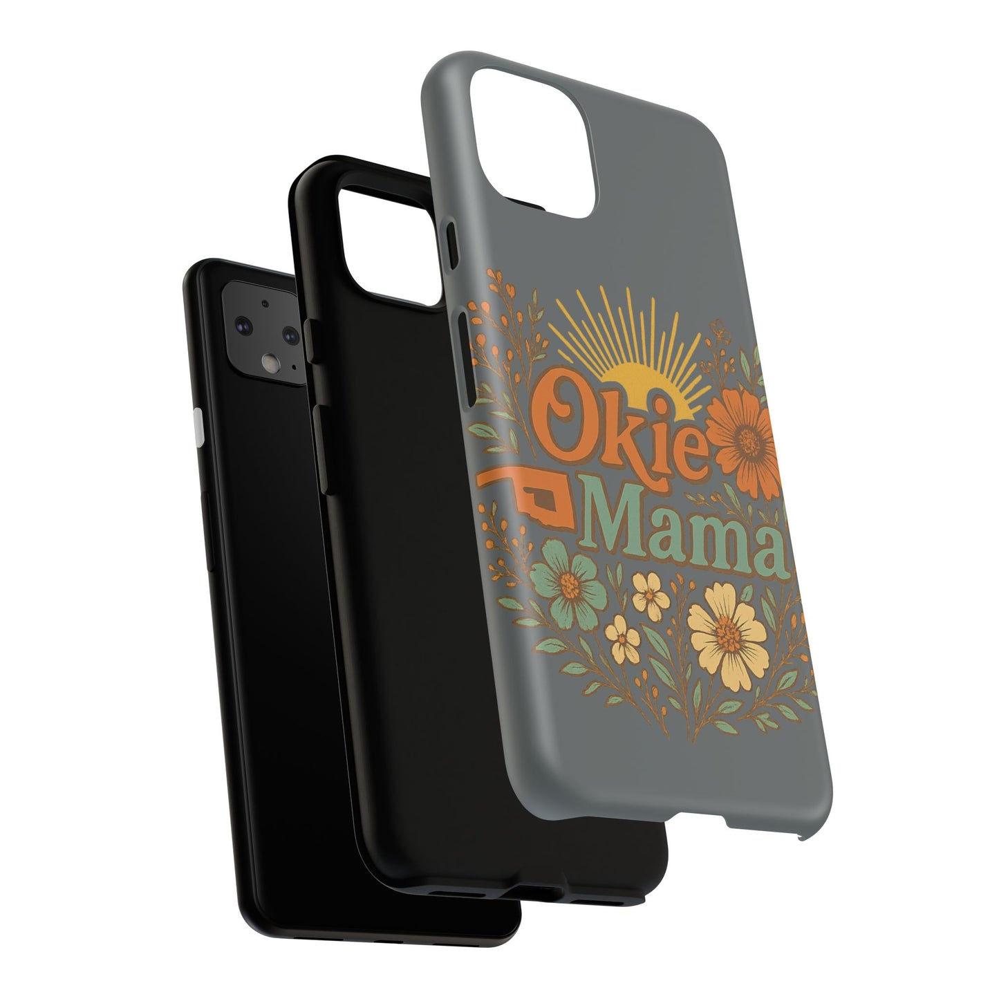 Floral Phone Case for Okie Mamas, Custom Tough Case, Gift for Mothers Day, Birthday, Stylish Phone Cover, Nature-Inspired Design