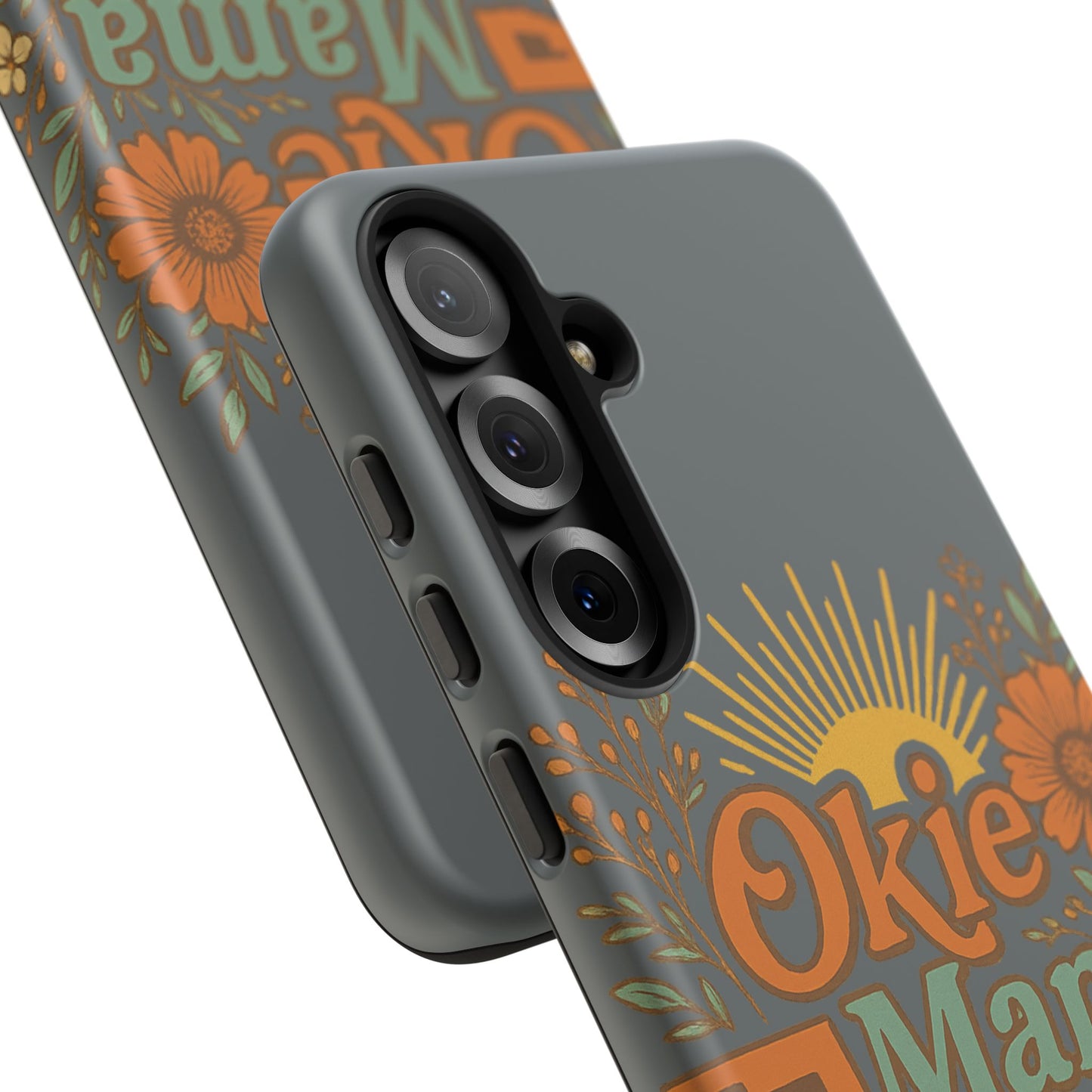Floral Phone Case for Okie Mamas, Custom Tough Case, Gift for Mothers Day, Birthday, Stylish Phone Cover, Nature-Inspired Design
