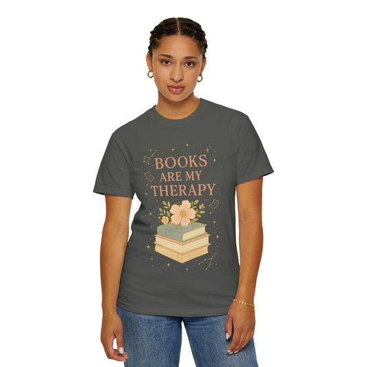 Book Lover's Therapy T-shirt | Unisex Gift for Readers, Cozy Casual Wear, Bookish Apparel, Reading Enthusiast Gift, Literary T-shirt