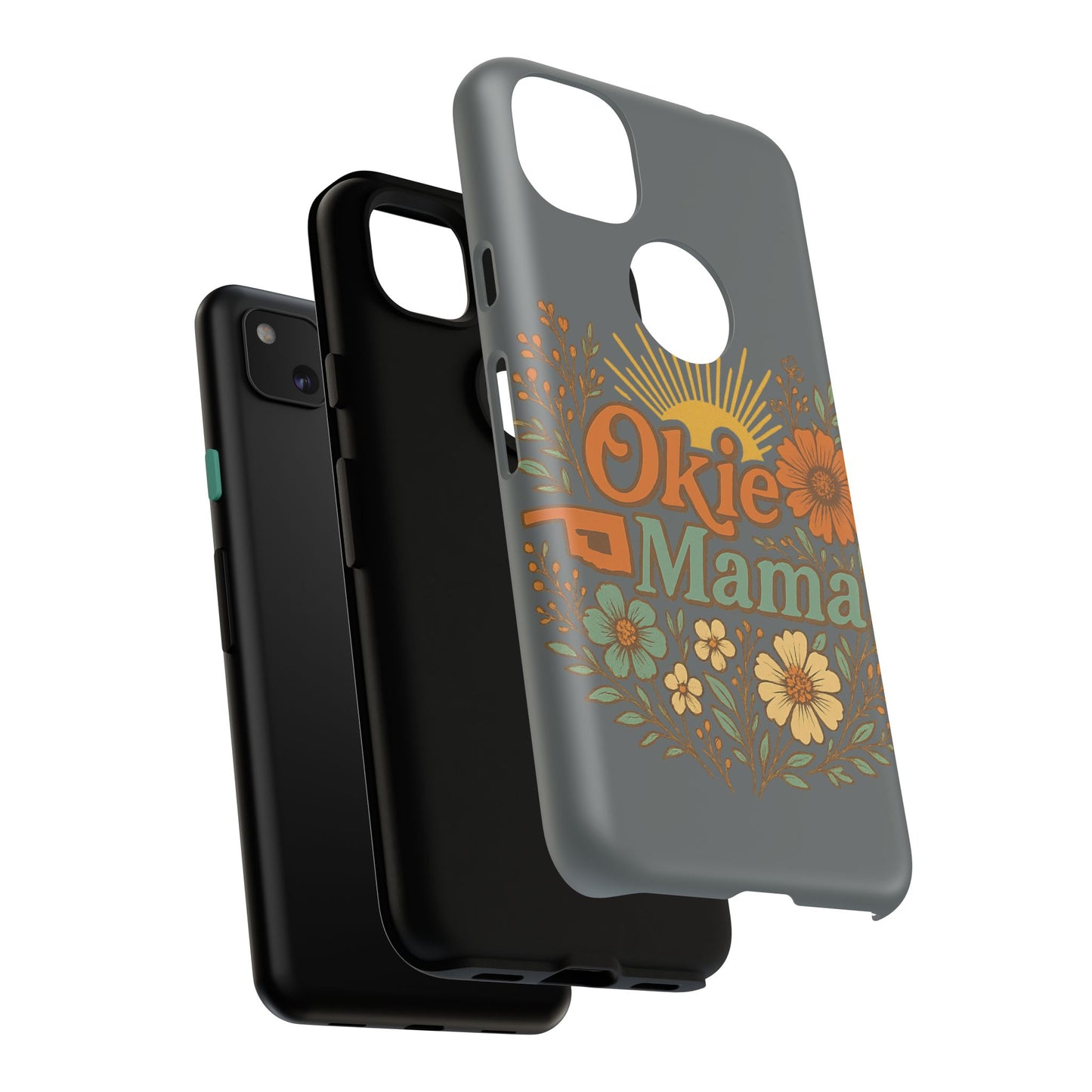 Floral Phone Case for Okie Mamas, Custom Tough Case, Gift for Mothers Day, Birthday, Stylish Phone Cover, Nature-Inspired Design
