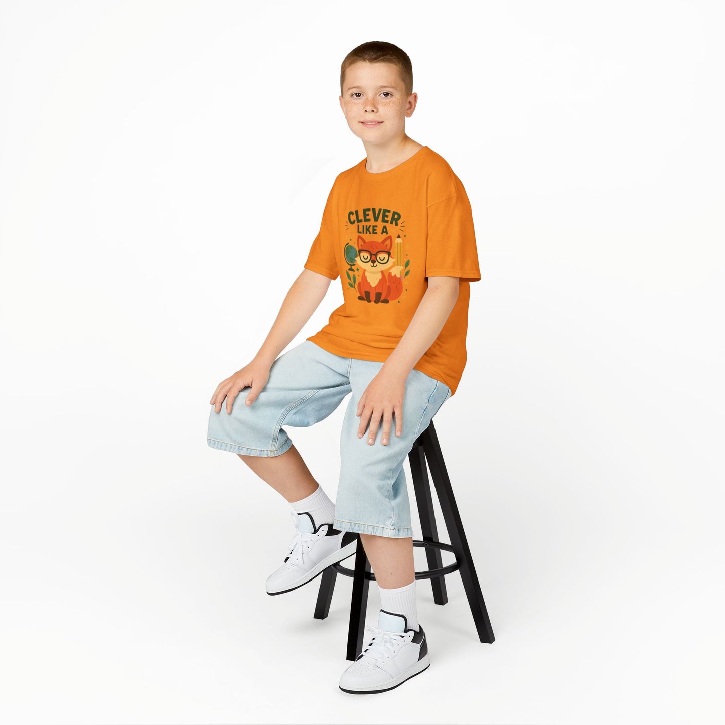 Clever Fox Kids Tee - Adorable Cotton T-Shirt for Young Animal Lovers, Everyday Wear, Gifts for Birthdays, Animal-Themed Parties, Back [...]