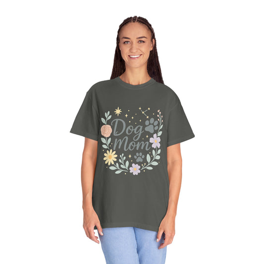 Dog Mom Flower Unisex T-shirt | Cute Pet Lover Tee | Gift for Dog Owners | Animal Lover Apparel | Mother's Day T-shirt