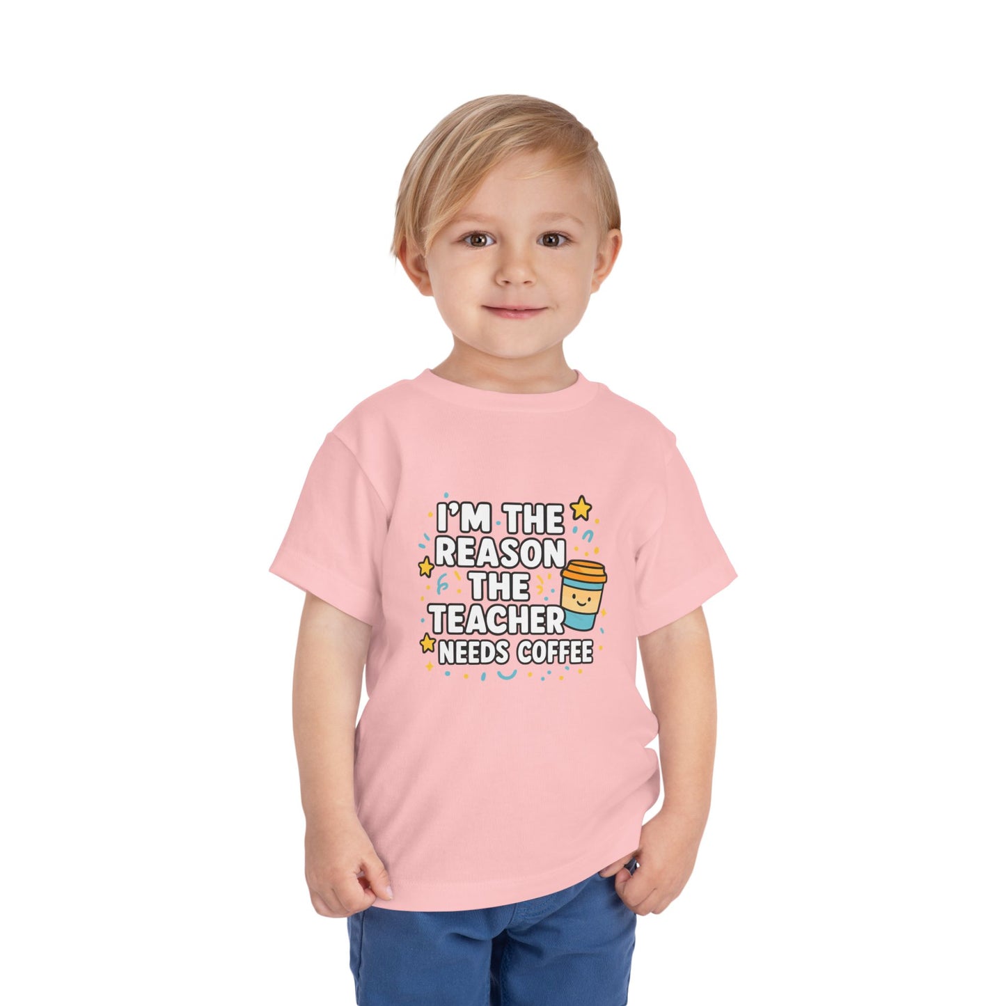 Toddler Teacher Appreciation Tee, Cute Toddler T-Shirt, Gifts for Teachers, Funny Kids Tee, Back to School Outfit, Coffee Lover Shirt