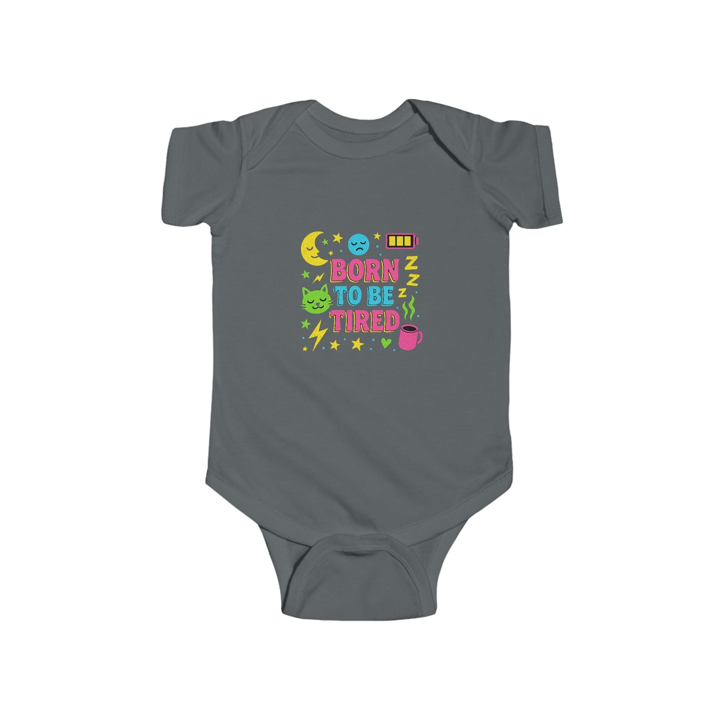 Born to Be Tired Infant Bodysuit, Baby Clothes, Cute Baby Gift, Newborn Outfit, Funny Baby Bodysuit, Baby Shower Gift Idea