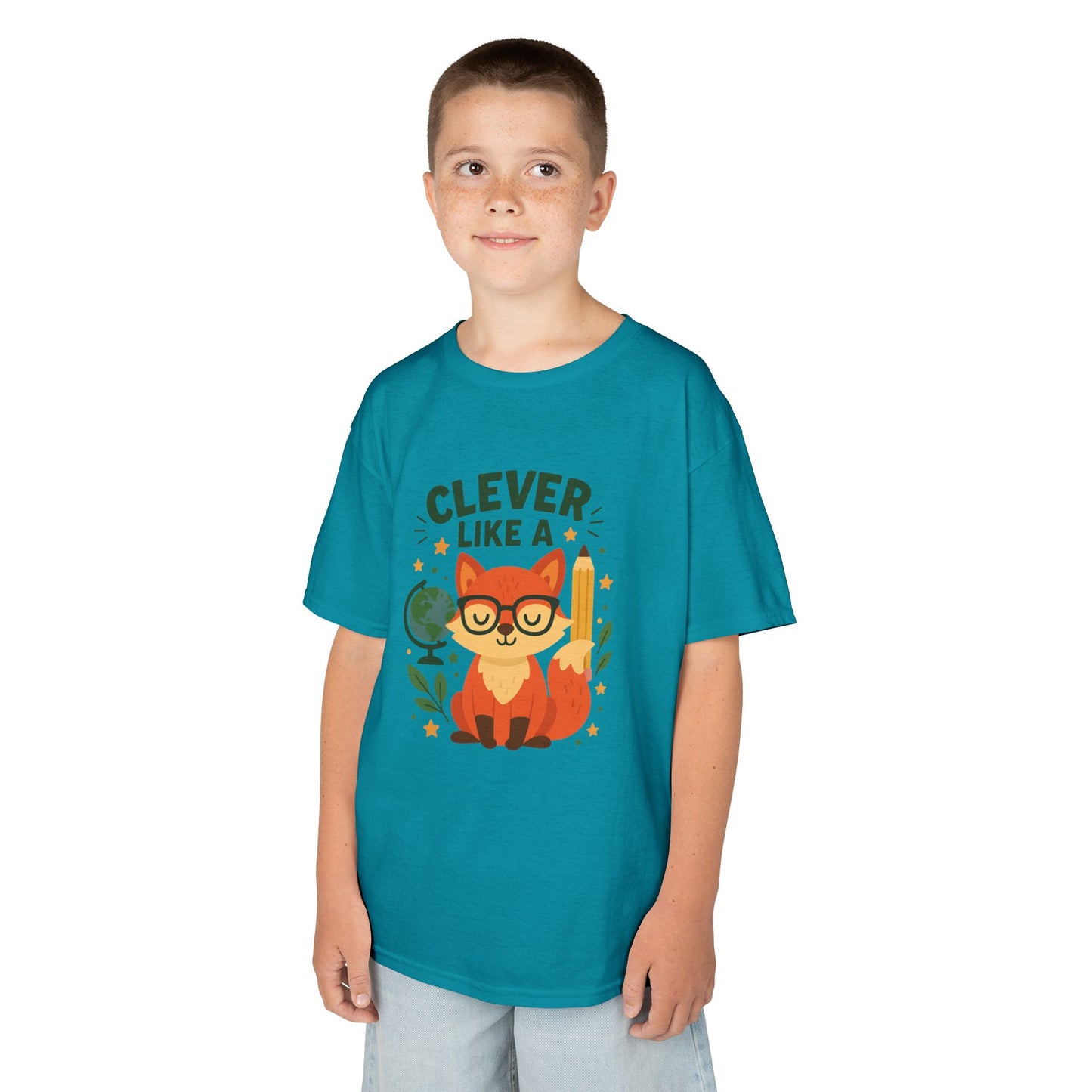 Clever Fox Kids Tee - Adorable Cotton T-Shirt for Young Animal Lovers, Everyday Wear, Gifts for Birthdays, Animal-Themed Parties, Back [...]