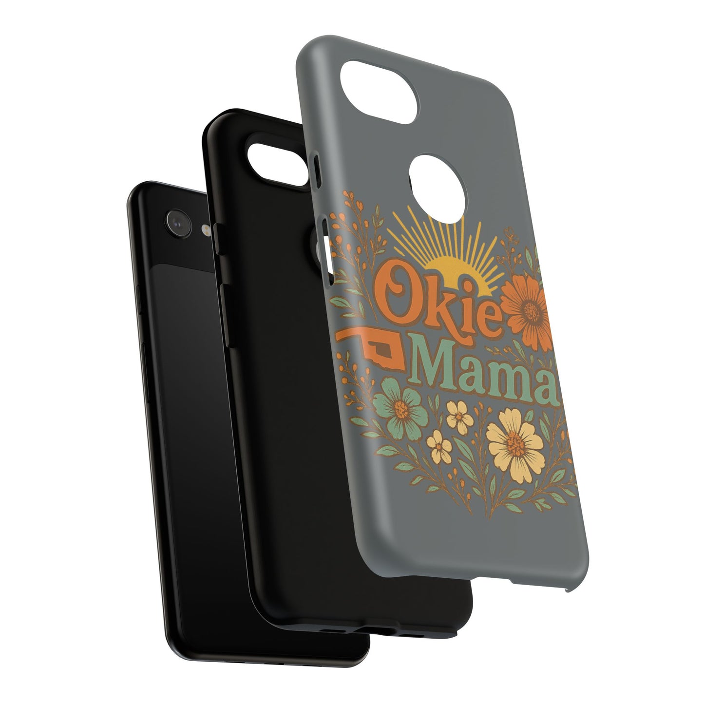 Floral Phone Case for Okie Mamas, Custom Tough Case, Gift for Mothers Day, Birthday, Stylish Phone Cover, Nature-Inspired Design