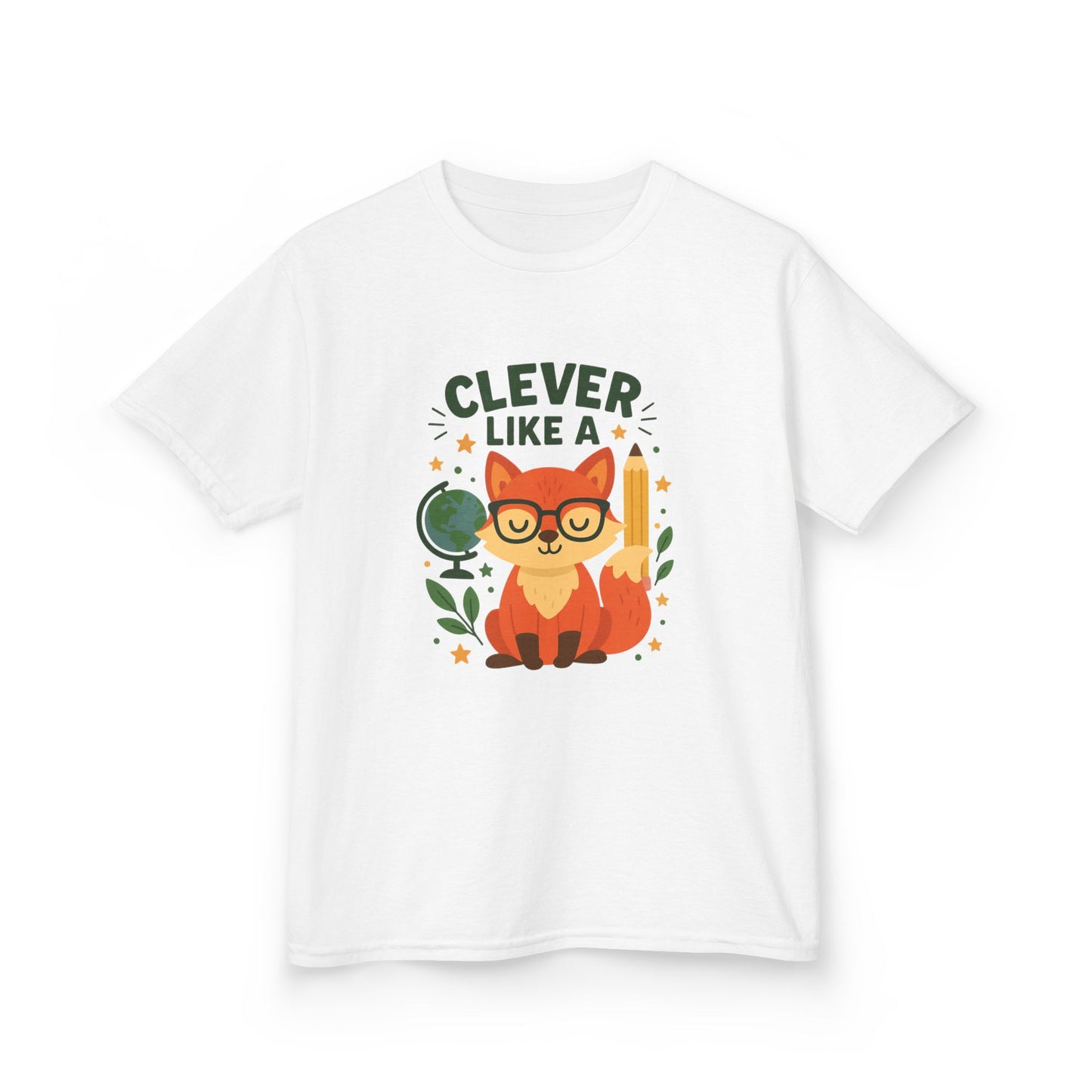 Clever Fox Kids Tee - Adorable Cotton T-Shirt for Young Animal Lovers, Everyday Wear, Gifts for Birthdays, Animal-Themed Parties, Back [...]