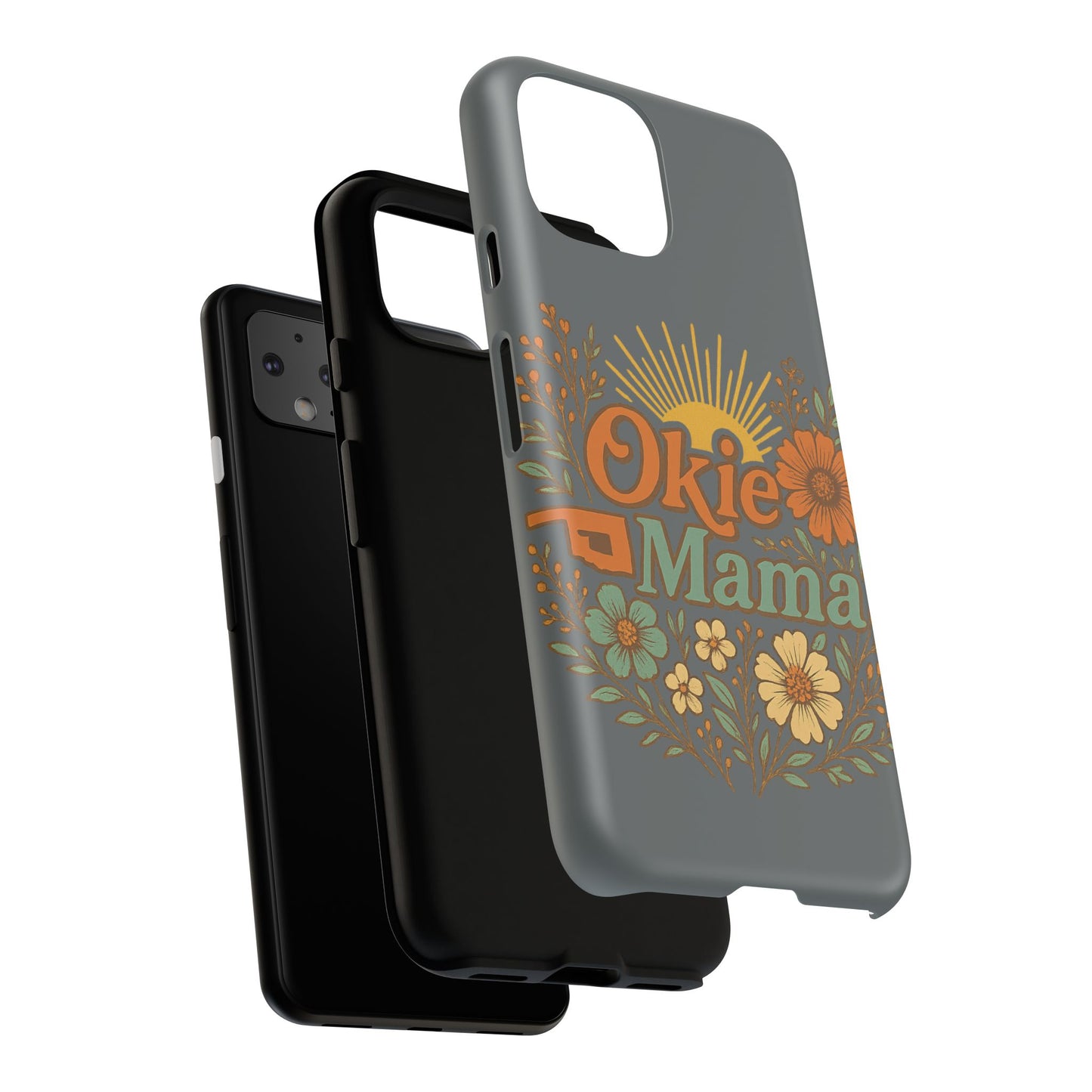 Floral Phone Case for Okie Mamas, Custom Tough Case, Gift for Mothers Day, Birthday, Stylish Phone Cover, Nature-Inspired Design