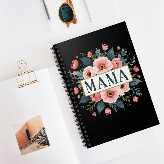 Floral Mama Notebook | Perfect Gift for Moms, Mothers Day Journal, Spiral Notepad, Floral Stationery, Gift for New Moms