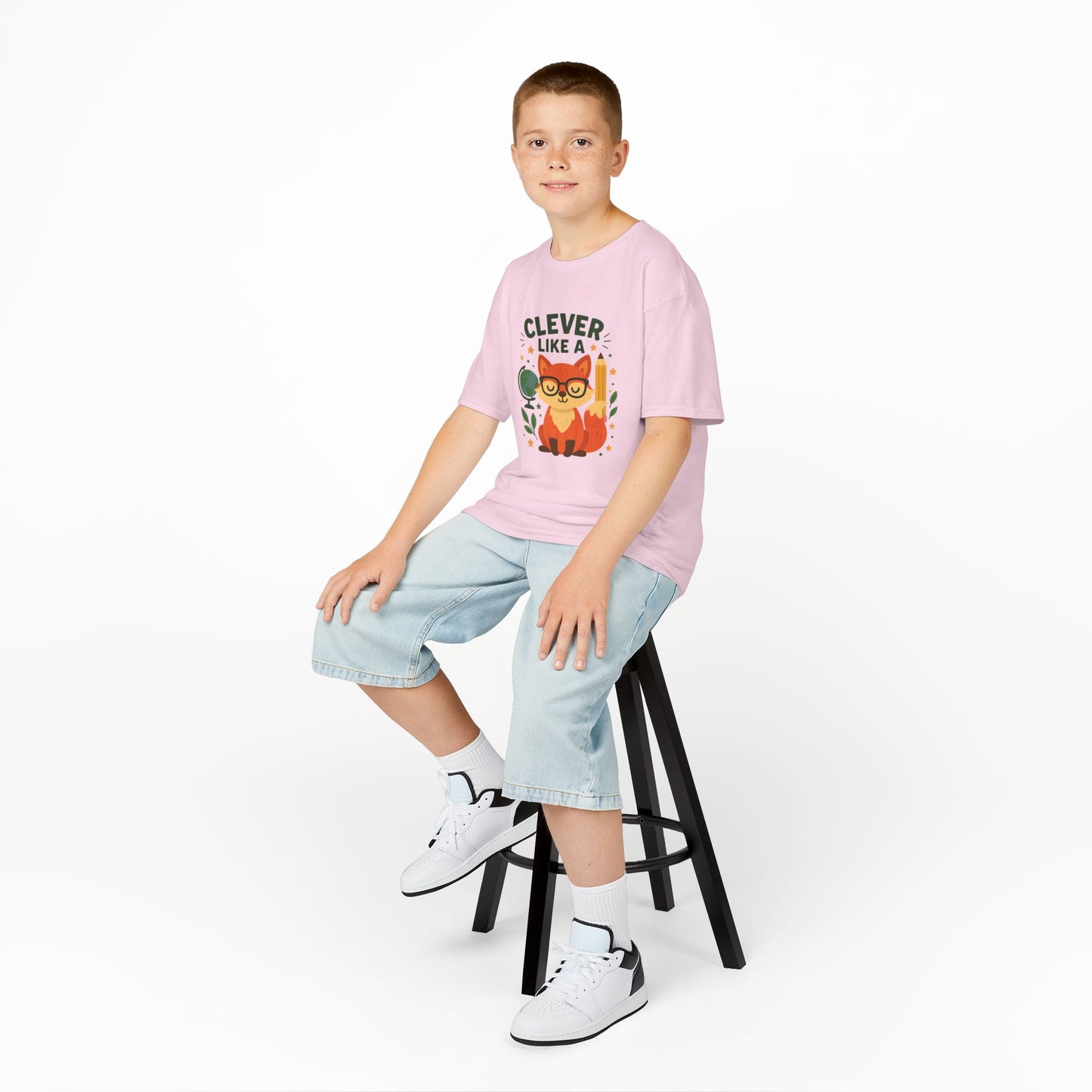 Clever Fox Kids Tee - Adorable Cotton T-Shirt for Young Animal Lovers, Everyday Wear, Gifts for Birthdays, Animal-Themed Parties, Back [...]