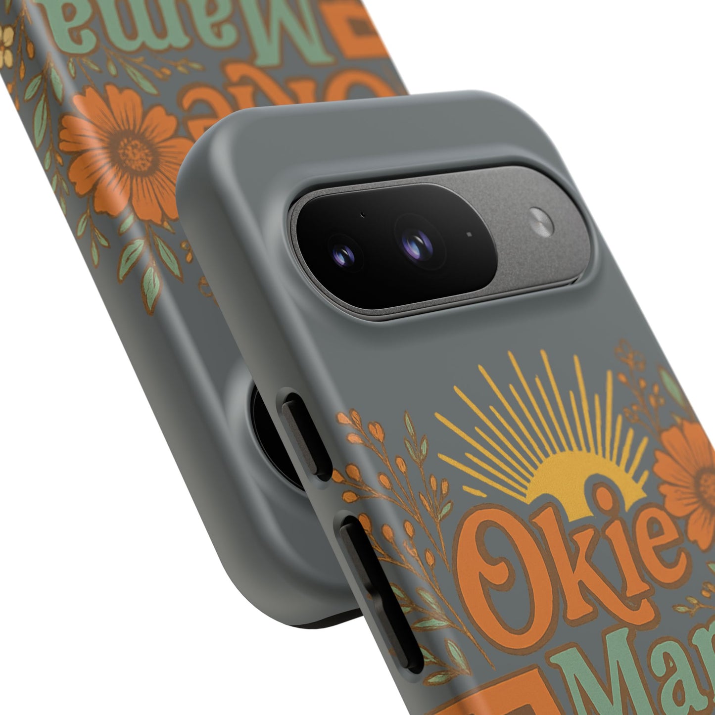 Floral Phone Case for Okie Mamas, Custom Tough Case, Gift for Mothers Day, Birthday, Stylish Phone Cover, Nature-Inspired Design