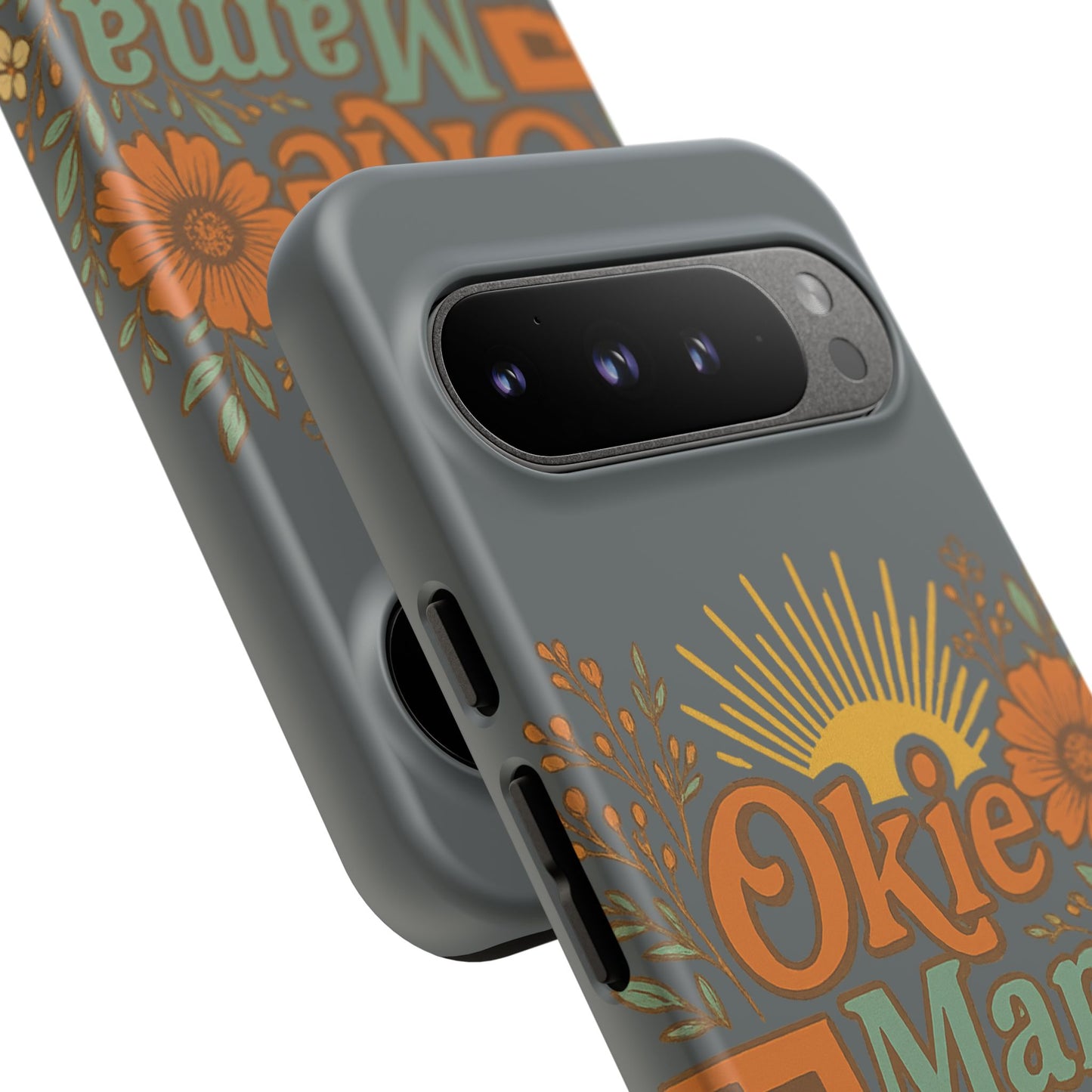Floral Phone Case for Okie Mamas, Custom Tough Case, Gift for Mothers Day, Birthday, Stylish Phone Cover, Nature-Inspired Design