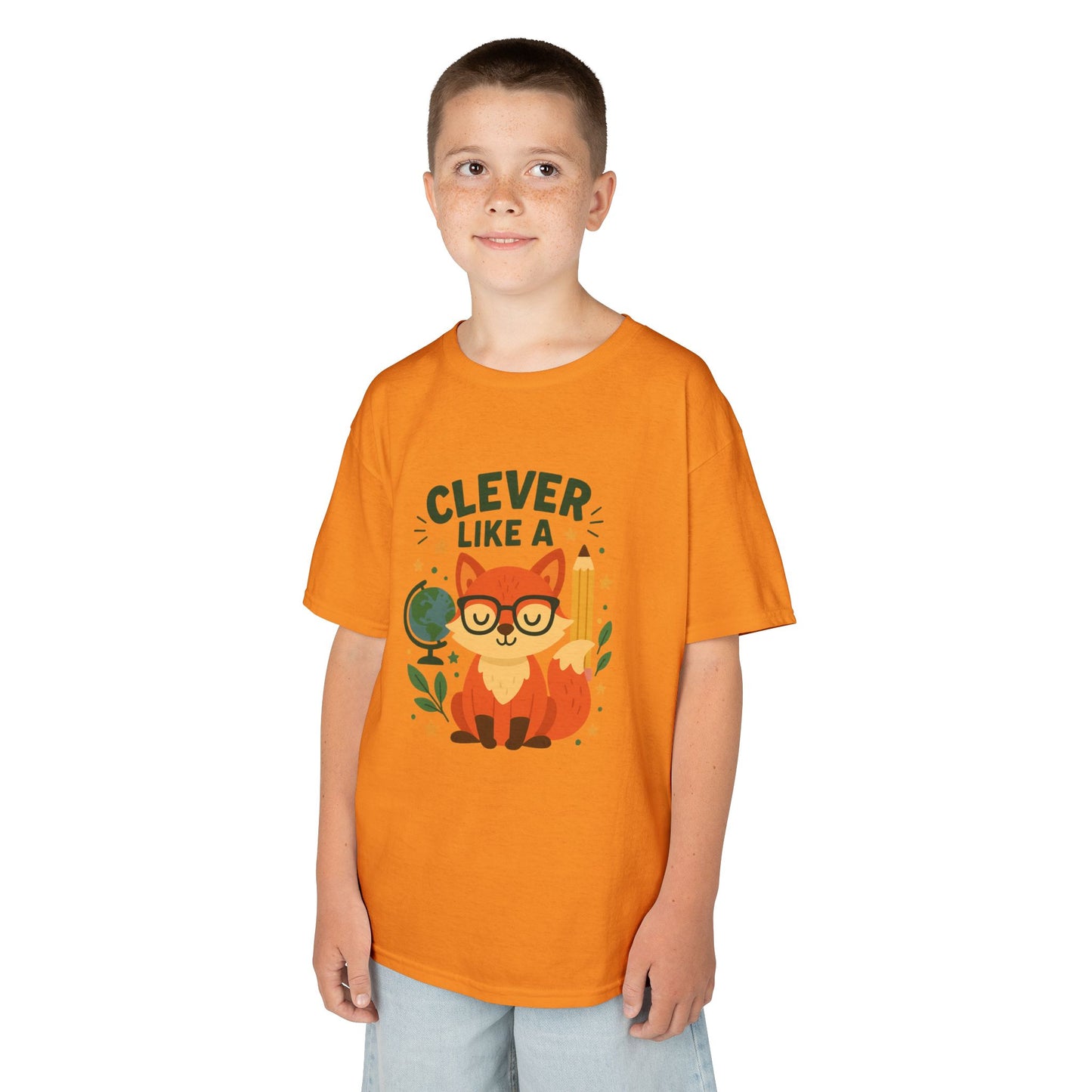 Clever Fox Kids Tee - Adorable Cotton T-Shirt for Young Animal Lovers, Everyday Wear, Gifts for Birthdays, Animal-Themed Parties, Back [...]