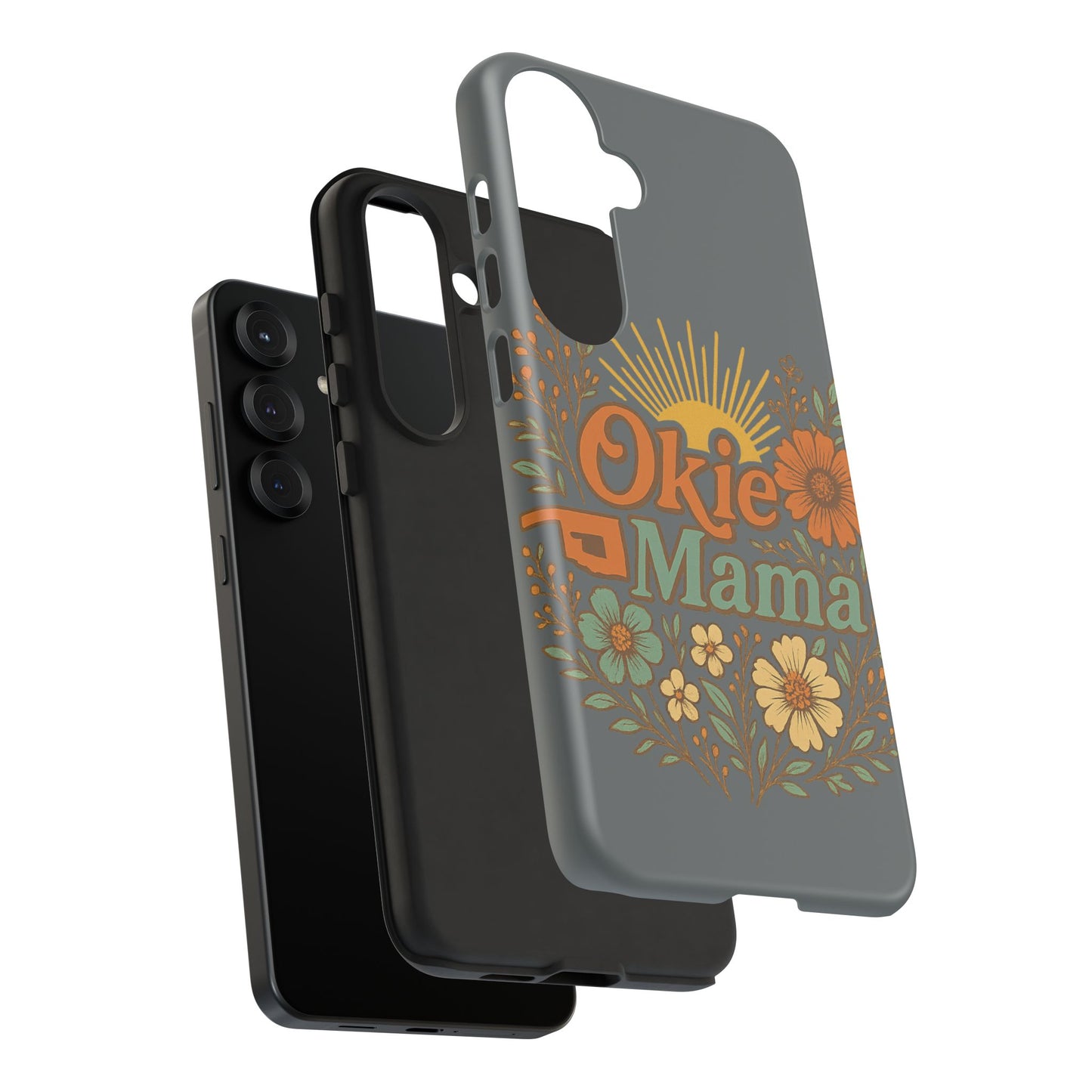 Floral Phone Case for Okie Mamas, Custom Tough Case, Gift for Mothers Day, Birthday, Stylish Phone Cover, Nature-Inspired Design