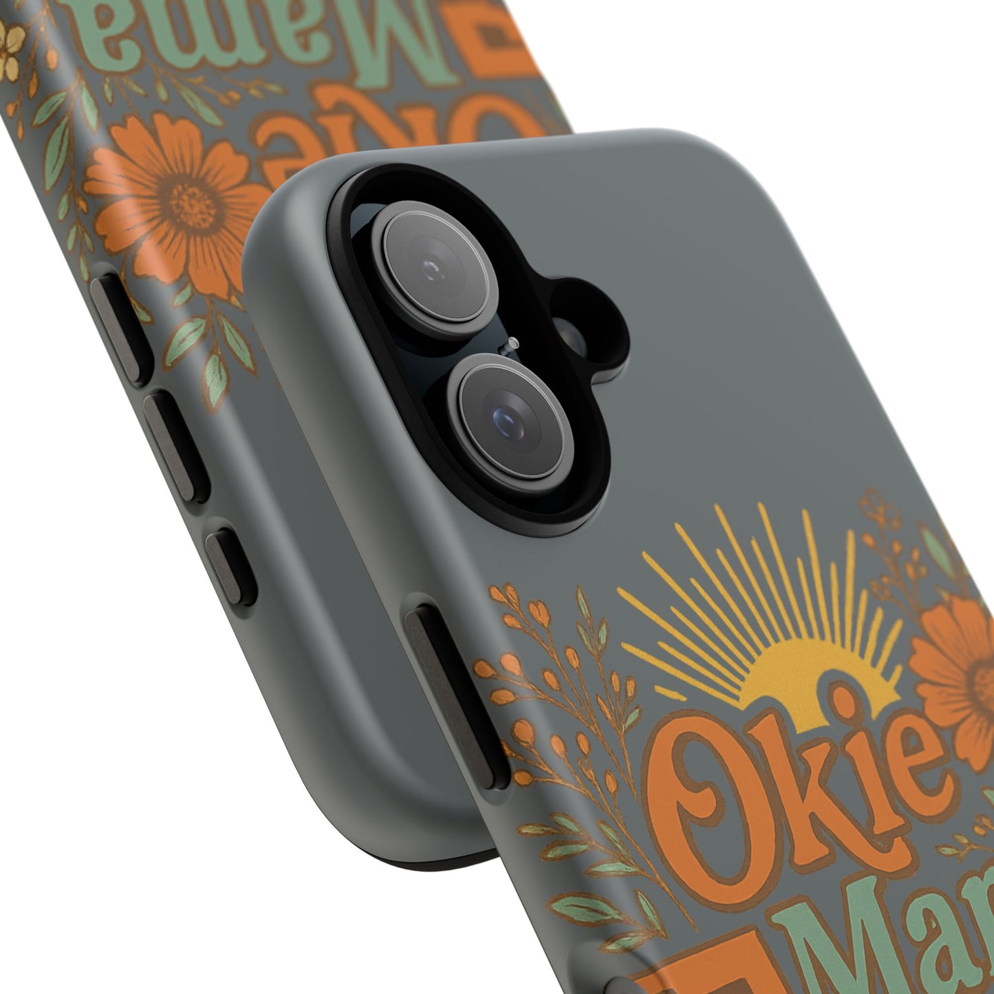 Floral Phone Case for Okie Mamas, Custom Tough Case, Gift for Mothers Day, Birthday, Stylish Phone Cover, Nature-Inspired Design