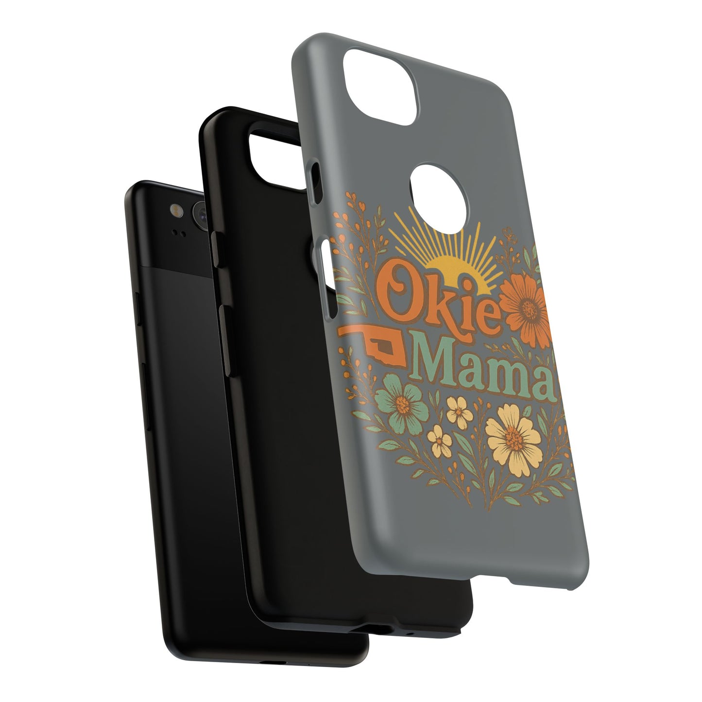Floral Phone Case for Okie Mamas, Custom Tough Case, Gift for Mothers Day, Birthday, Stylish Phone Cover, Nature-Inspired Design