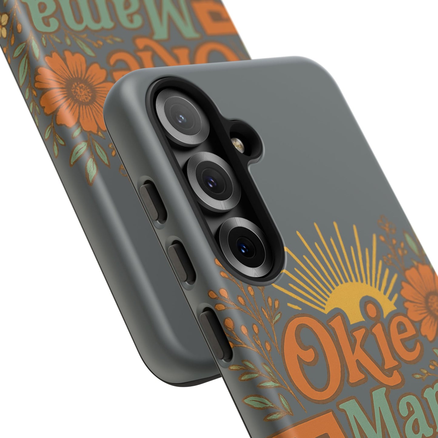 Floral Phone Case for Okie Mamas, Custom Tough Case, Gift for Mothers Day, Birthday, Stylish Phone Cover, Nature-Inspired Design
