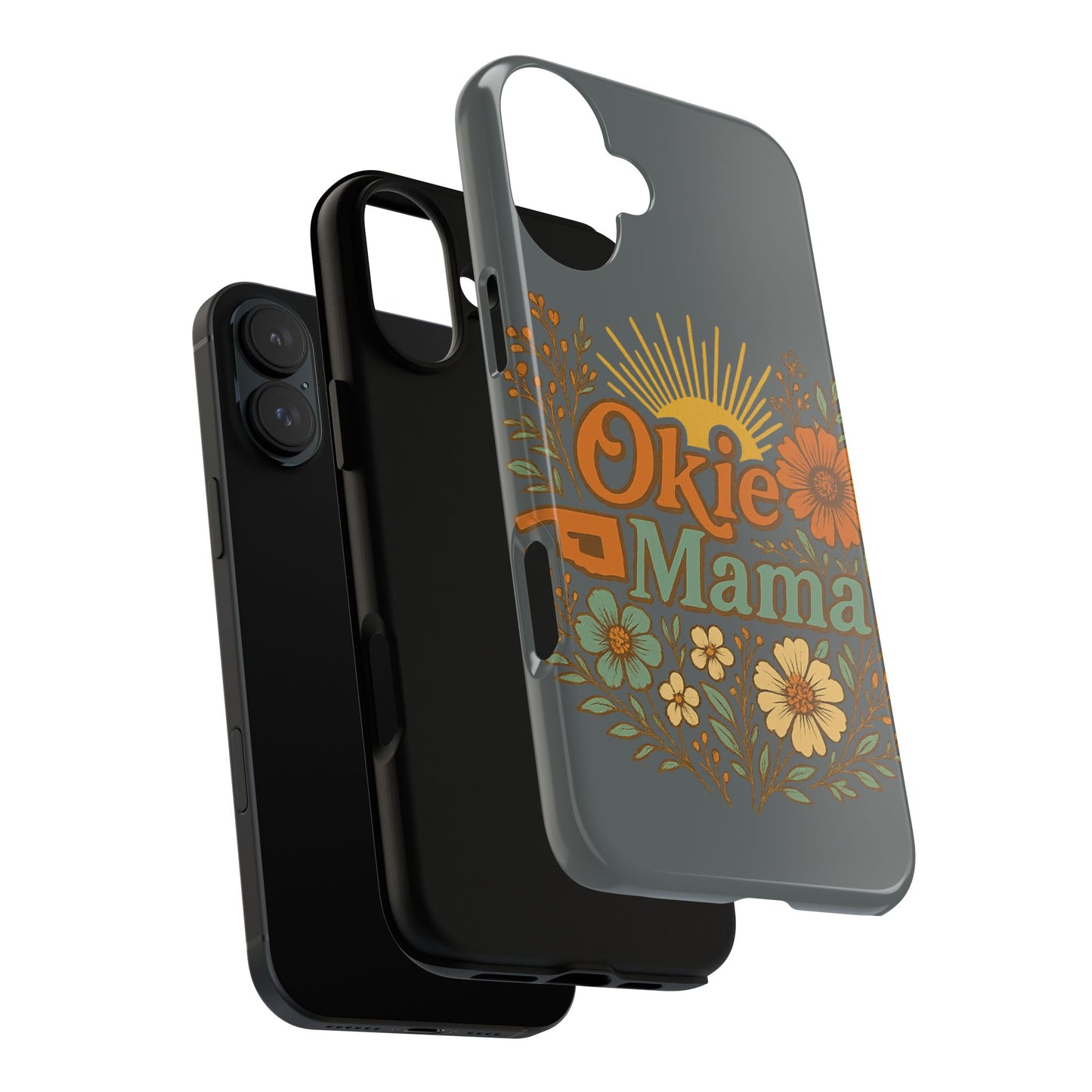Floral Phone Case for Okie Mamas, Custom Tough Case, Gift for Mothers Day, Birthday, Stylish Phone Cover, Nature-Inspired Design