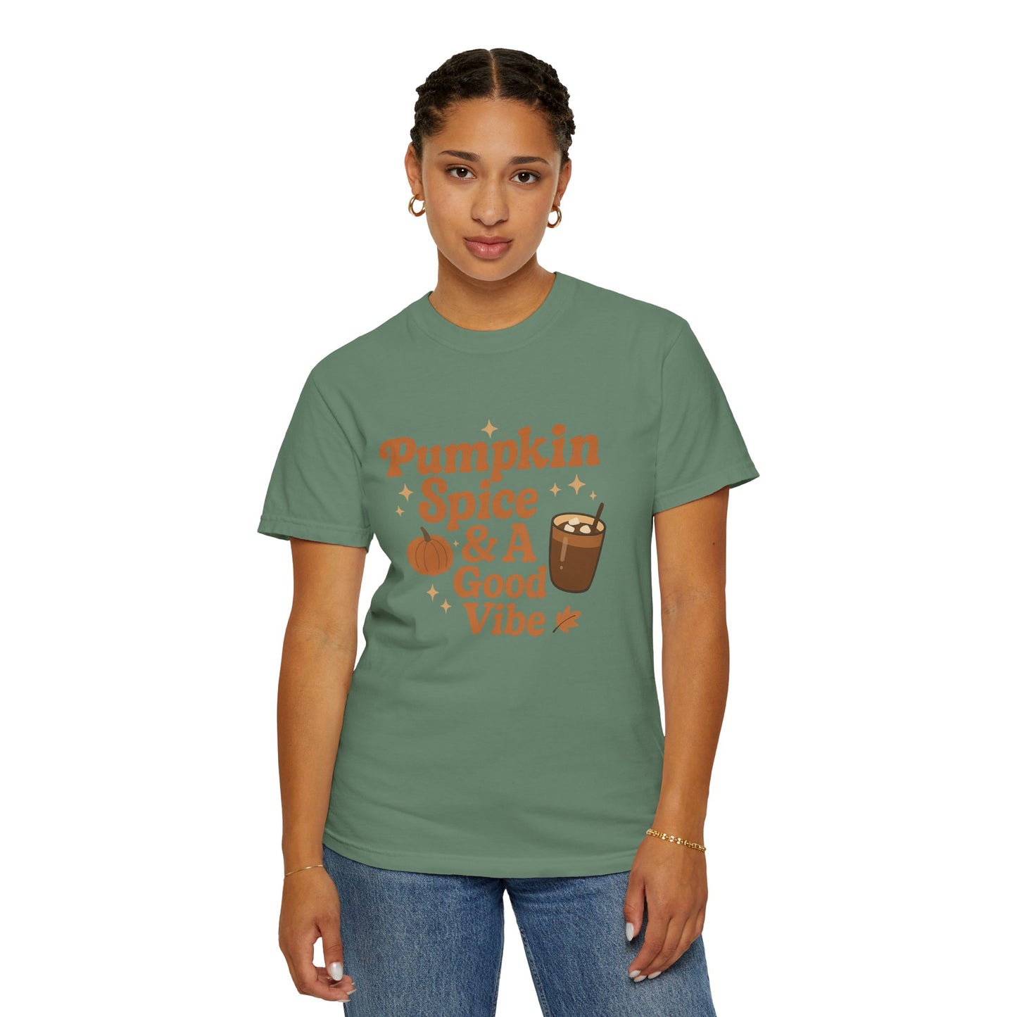 Pumpkin Spice Vibes Comfort Colors T-Shirt, Fall Fashion Tee, Unisex Autumn Shirt, Halloween Party Outfit, Cozy Casual Wear