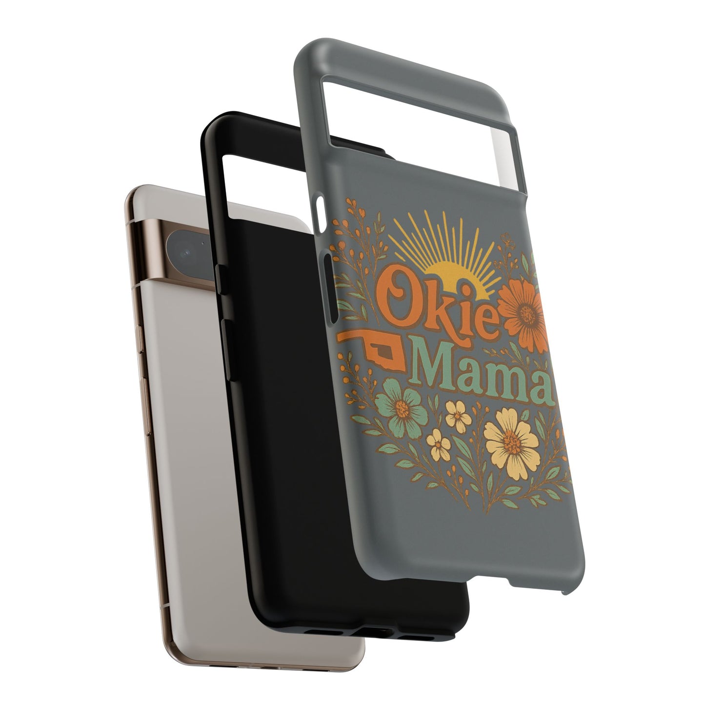 Floral Phone Case for Okie Mamas, Custom Tough Case, Gift for Mothers Day, Birthday, Stylish Phone Cover, Nature-Inspired Design