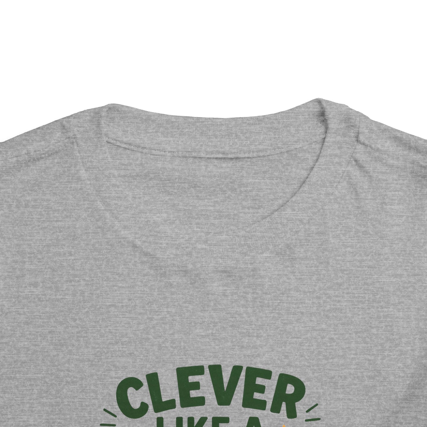 Clever Like A Fox Toddler Tee, Cute Kids T-Shirt, Back To School Shirt, Gift for Child, Toddler Apparel, Fun Graphic Tee