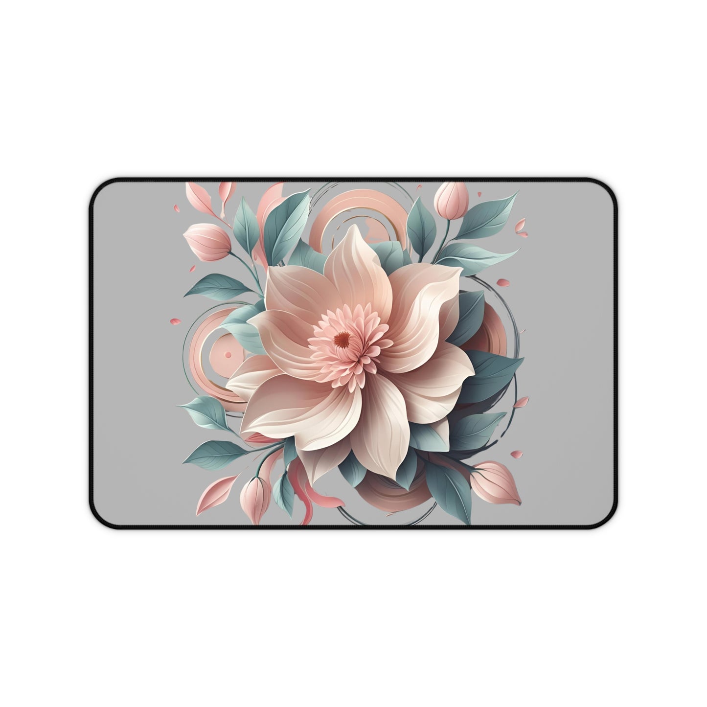 Floral Desk Mat - Elegant Office Decor, Mouse Pad, Game Setup, Housewarming Gift, Home Office Essential