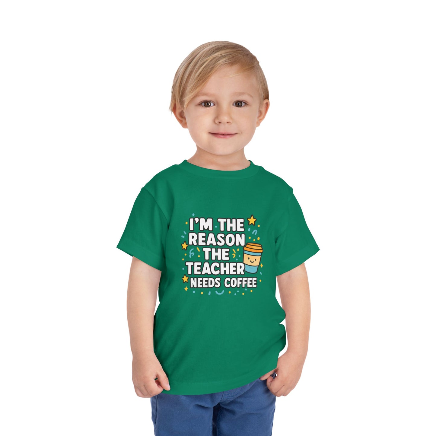 Toddler Teacher Appreciation Tee, Cute Toddler T-Shirt, Gifts for Teachers, Funny Kids Tee, Back to School Outfit, Coffee Lover Shirt