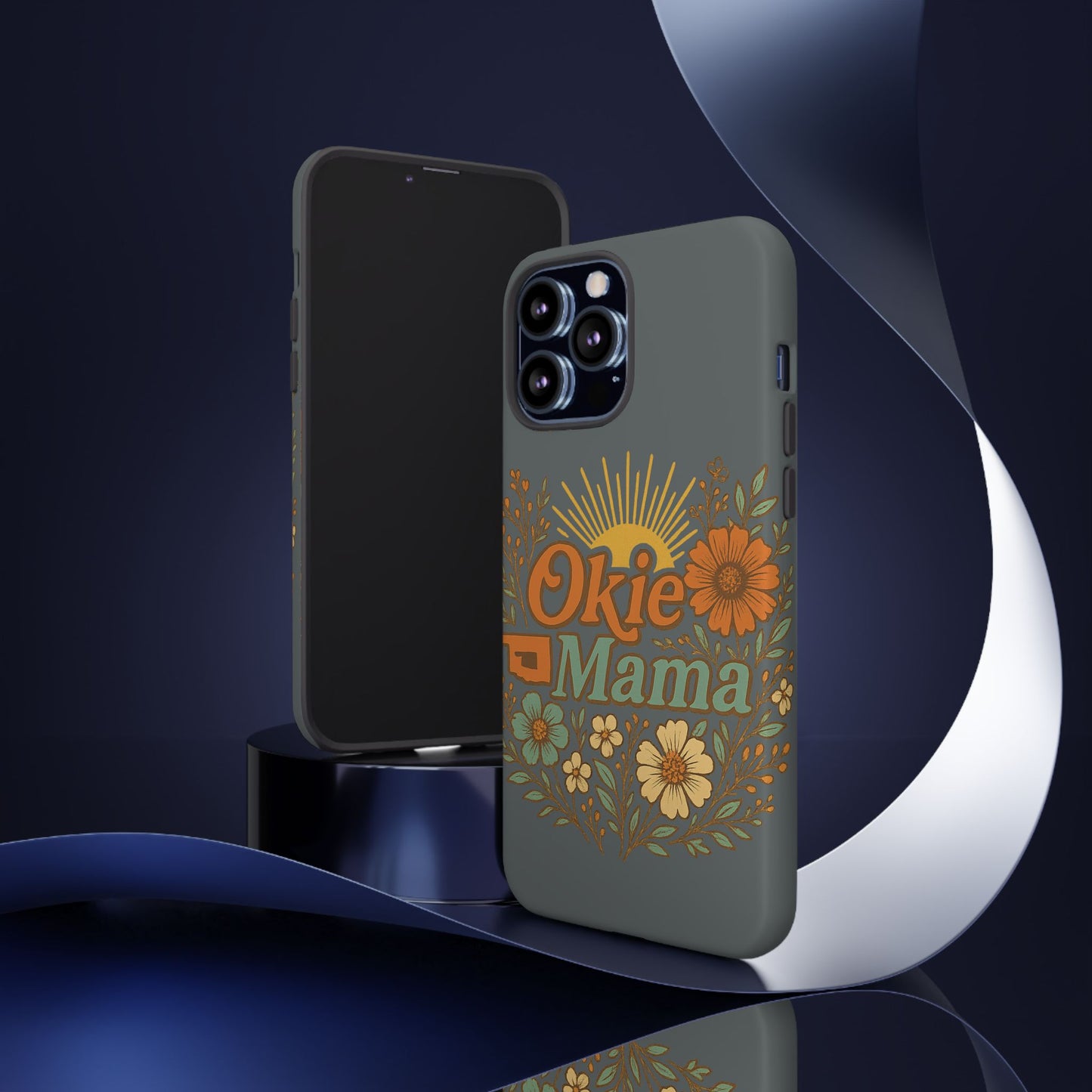 Floral Phone Case for Okie Mamas, Custom Tough Case, Gift for Mothers Day, Birthday, Stylish Phone Cover, Nature-Inspired Design