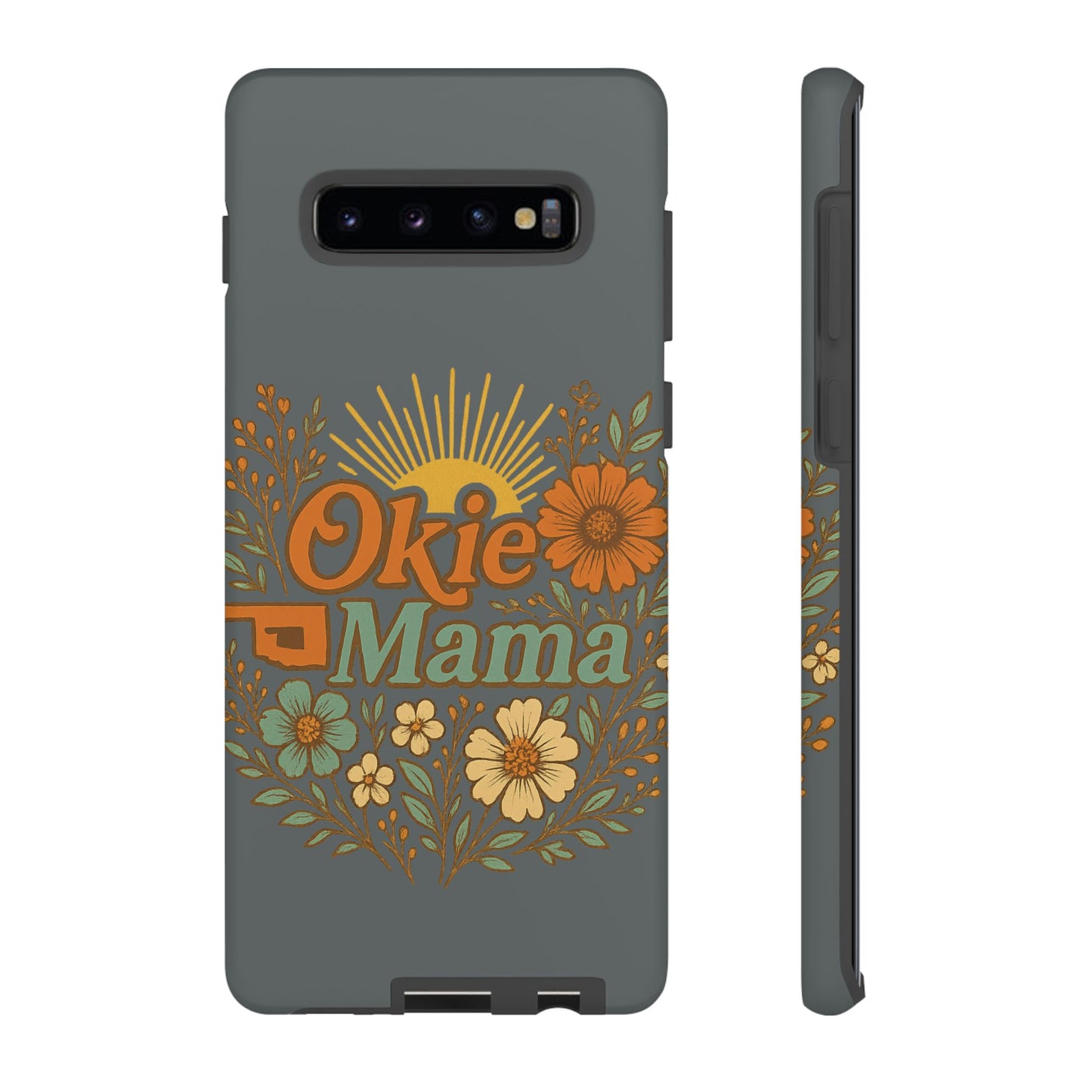 Floral Phone Case for Okie Mamas, Custom Tough Case, Gift for Mothers Day, Birthday, Stylish Phone Cover, Nature-Inspired Design