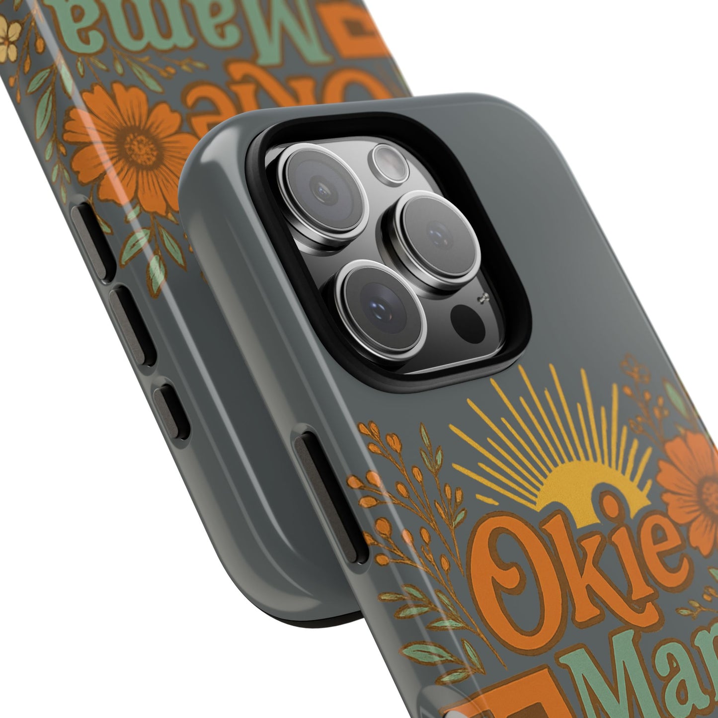 Floral Phone Case for Okie Mamas, Custom Tough Case, Gift for Mothers Day, Birthday, Stylish Phone Cover, Nature-Inspired Design